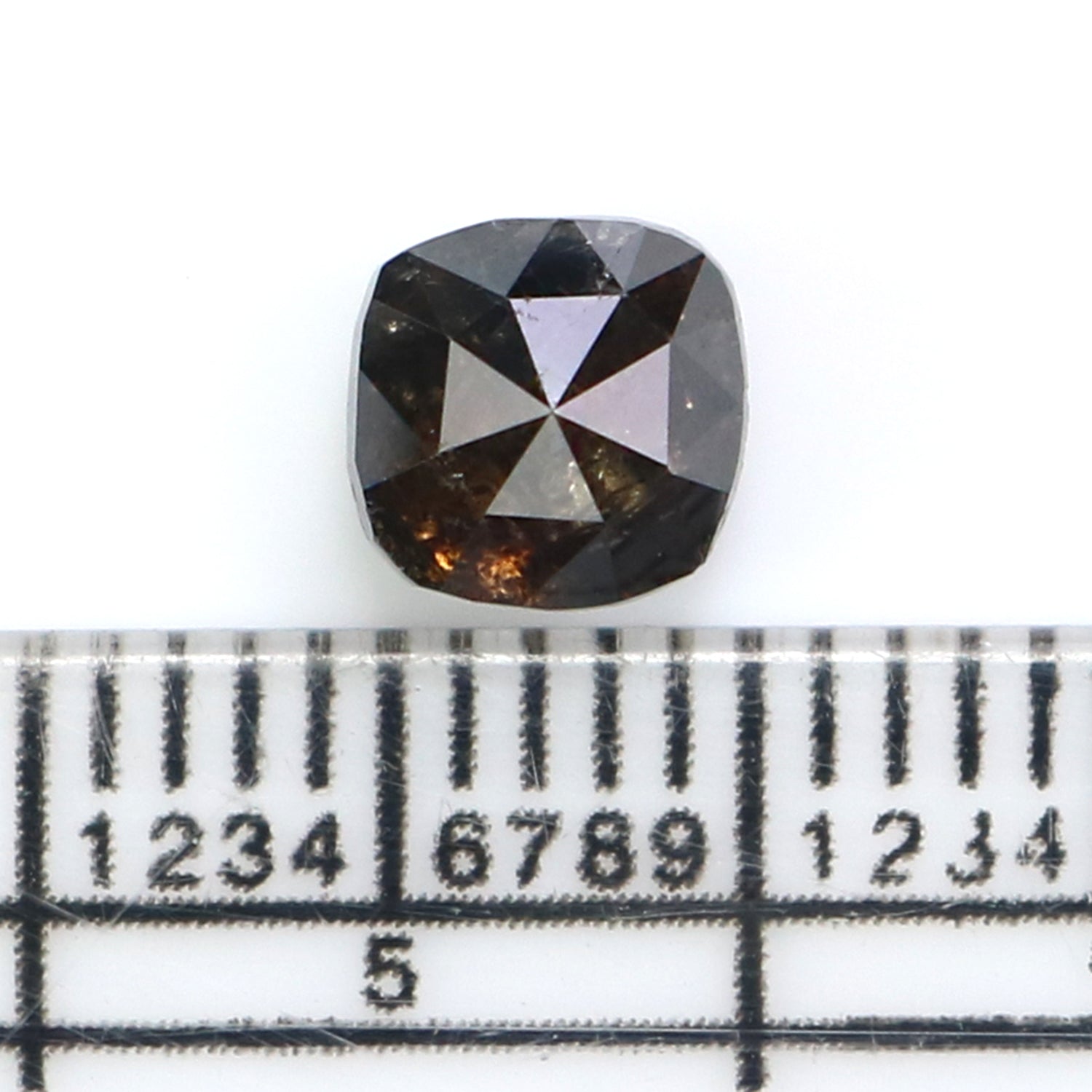1.15 CT Natural Loose Cushion Shape Diamond Brown Color Cushion Diamond 5.65 MM Natural Loose Brown Color Cushion Rose Cut Diamond KQ2688