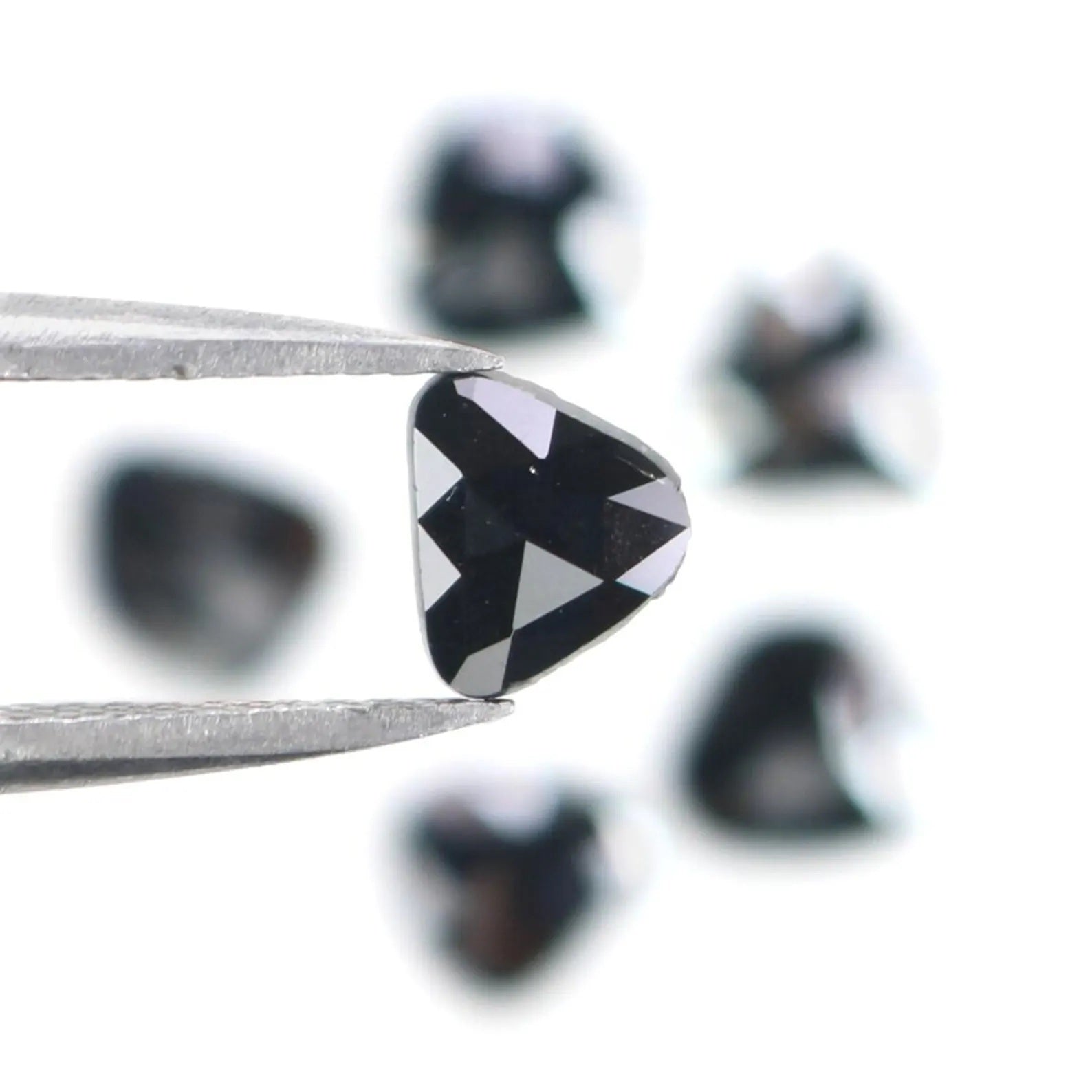 1.44 CT Natural Loose Slice Shape Diamond Black Color Irregular Cut Diamond 5.50 MM Natural Loose Black Color Slice Rose Cut Diamond NQ2189