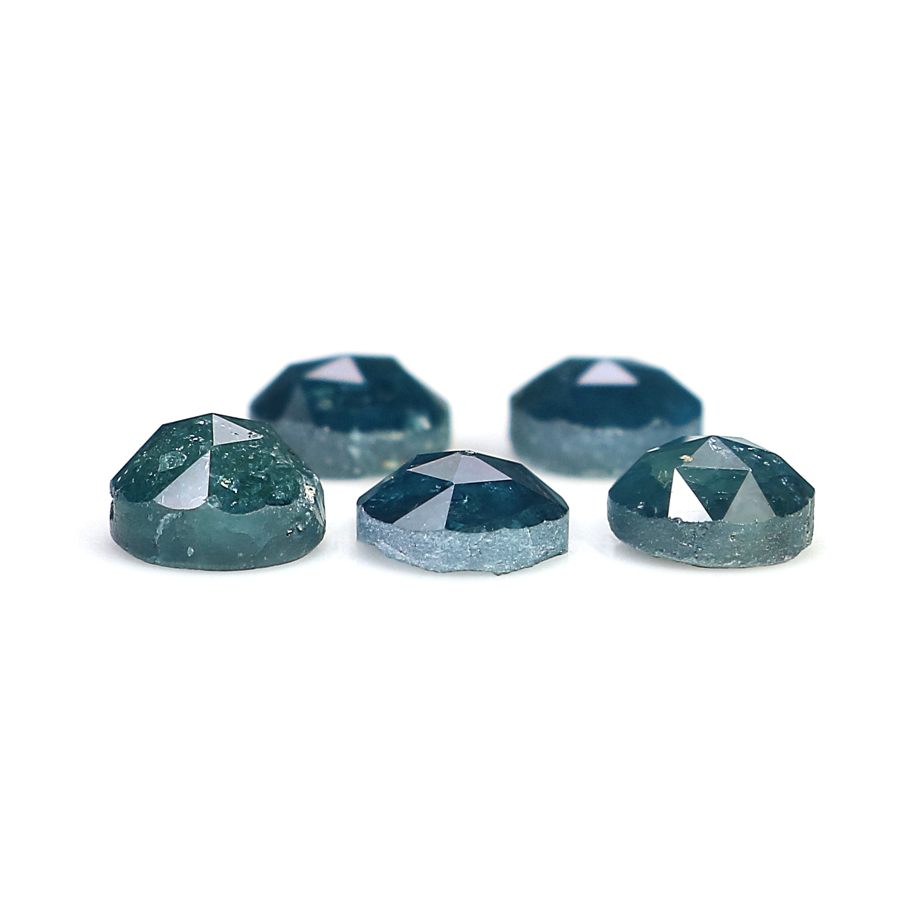 2.65 CT Natural Loose Round Rose Cut Diamond Blue Color Round Shape Diamond 4.60 MM Natural Loose Blue Color Round Rose Cut Diamond LQ2379