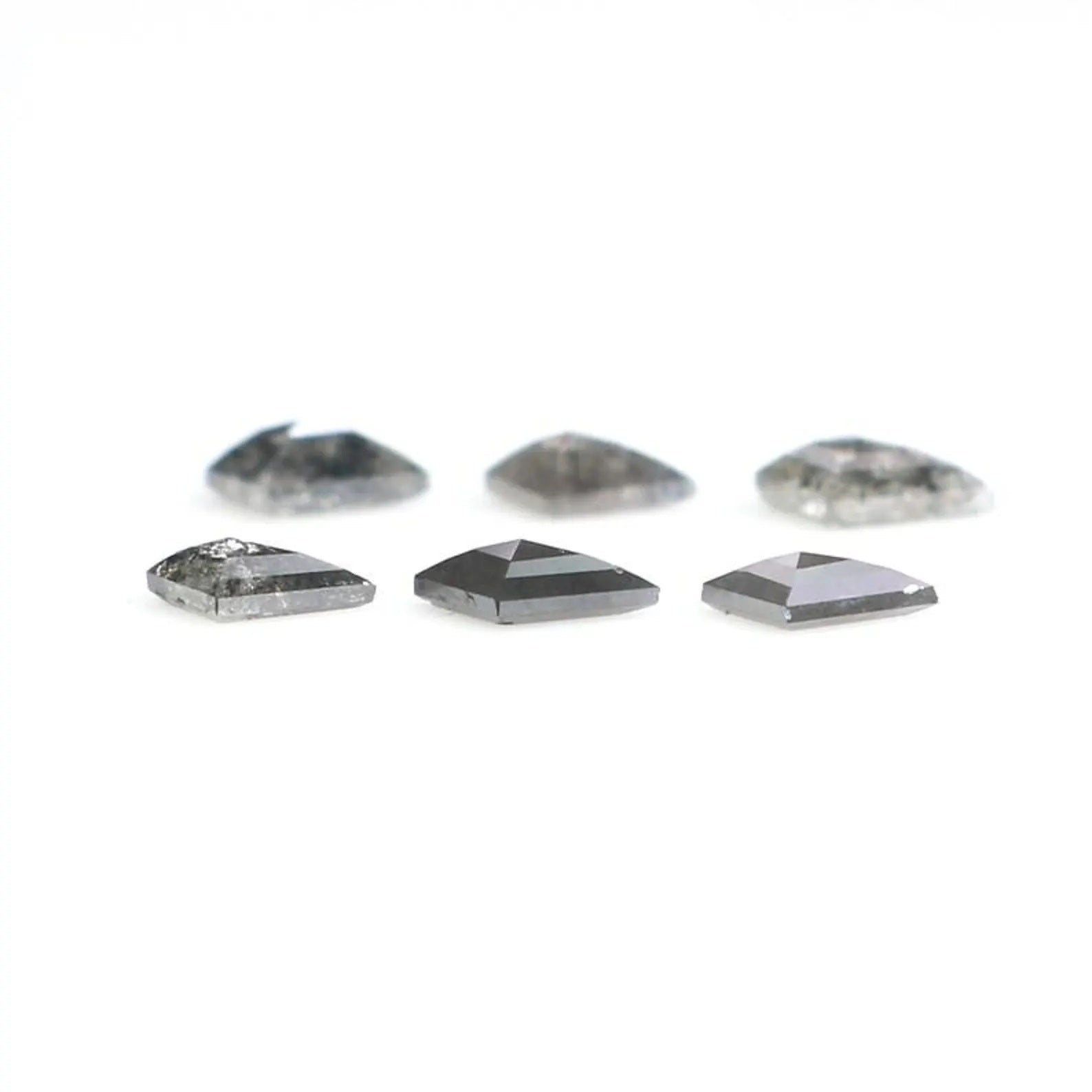 0.44 Ct Natural Loose Kite Shape Diamond Salt And Pepper Kite Diamond 3.95 MM Natural Diamond Black Gray Color Kite Rose Cut Diamond NQ2352