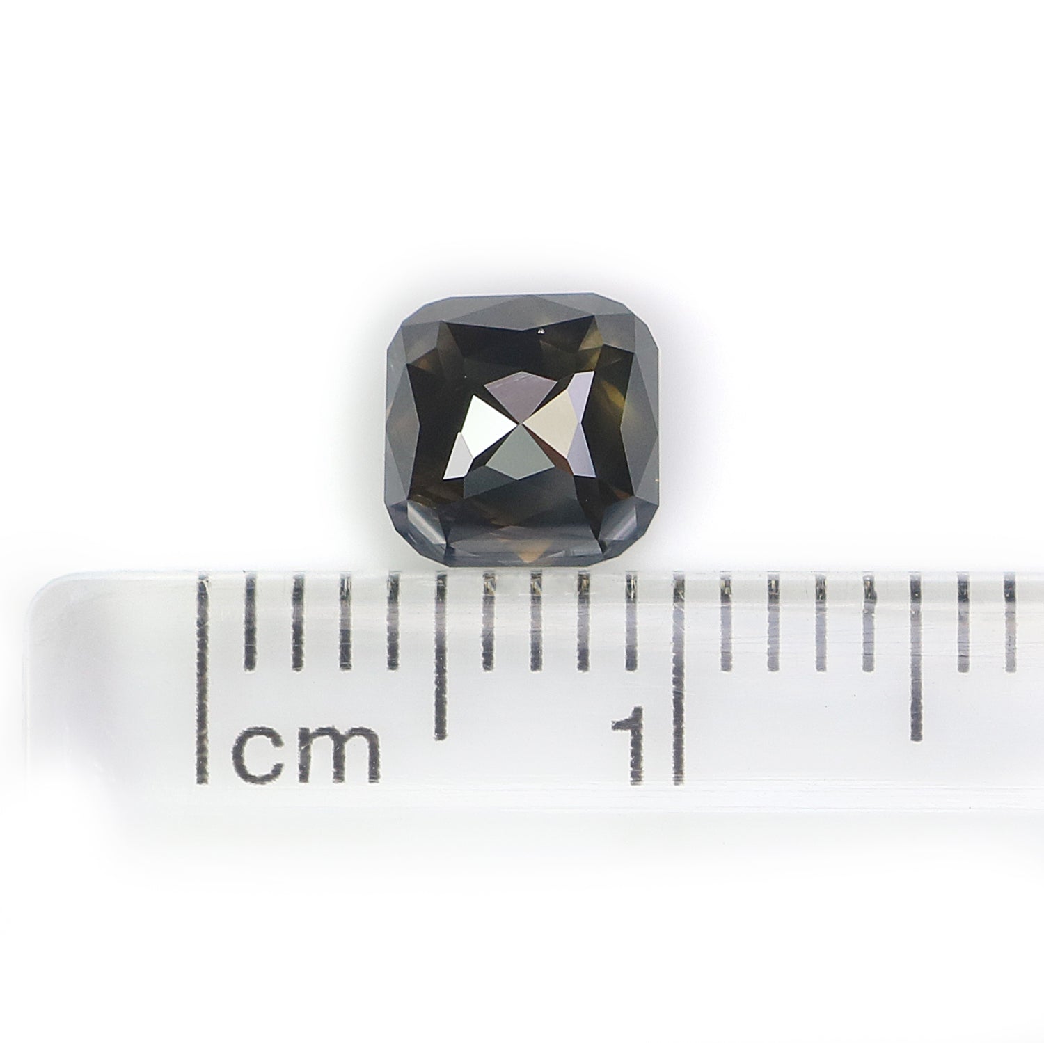 1.17 CT Natural Loose Cushion Shape Diamond Black Color Cushion Cut Diamond 5.80 MM Natural Loose Grey Color Cushion Rose Cut Diamond LQ8384