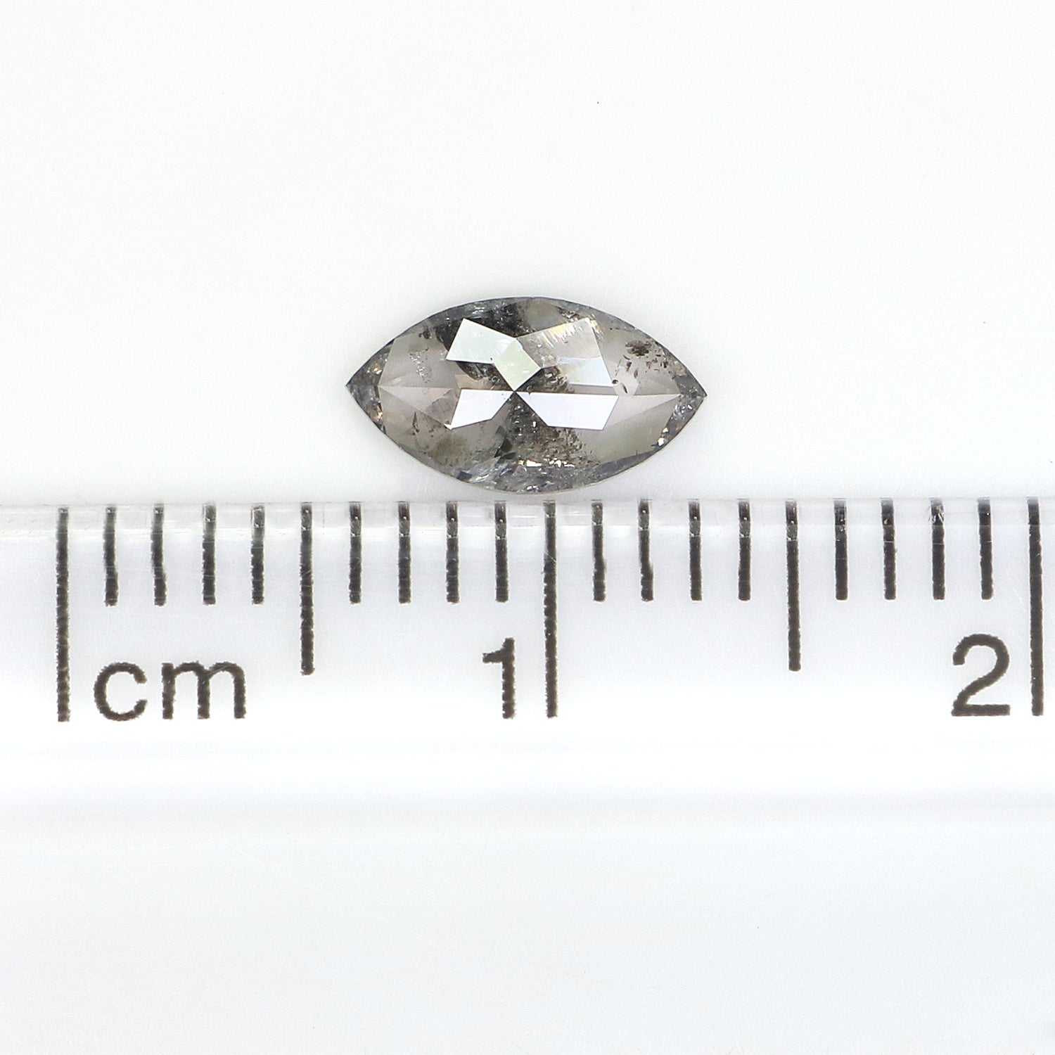 0.48 CT Natural Loose Marquise Shape Diamond Salt And Pepper Marquise Rose Cut Diamond 7.50 MM Black Grey Color Marquise Cut Diamond LQ1524
