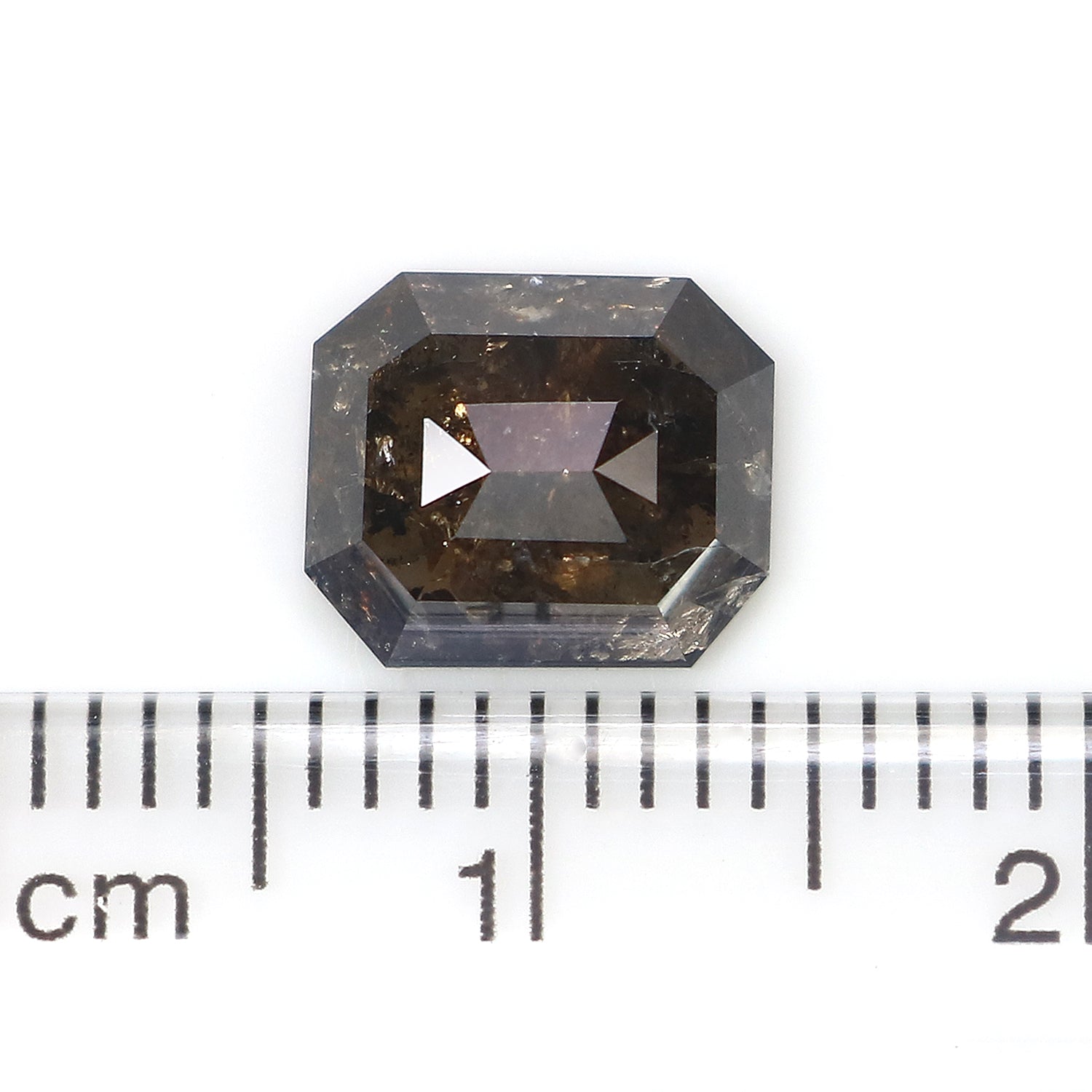 1.78 CT Natural Loose Radiant Shape Diamond Brown Color Radiant Cut Diamond 8.50 MM Natural Brown Diamond Radiant Rose Cut Diamond LQ7523