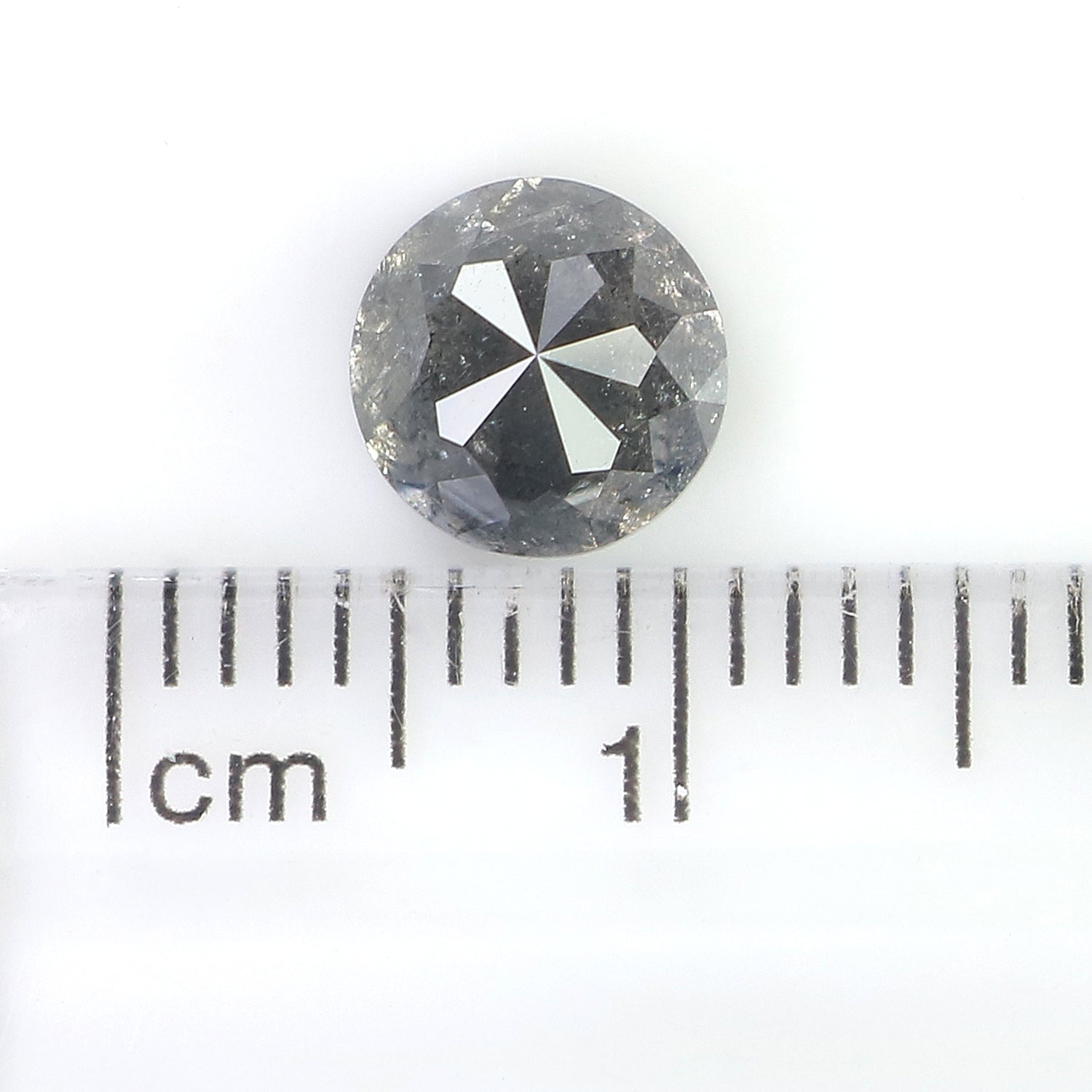 1.54 CT Natural Loose Round Rose Cut Diamond Salt And Pepper Round Shape Diamond 6.75 MM Natural Loose Diamond Round Rose Cut Diamond QL1917