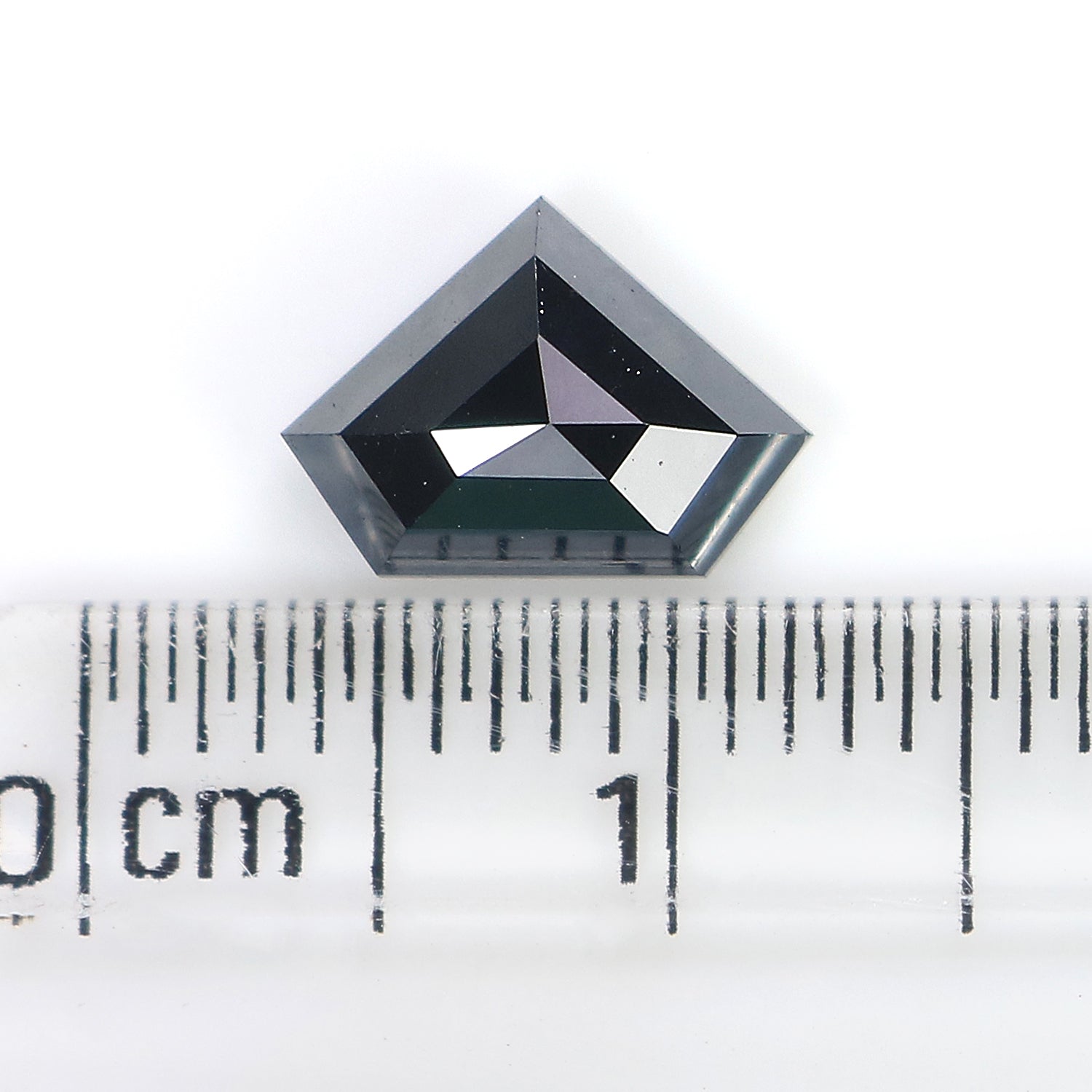 1.35 CT Natural Loose Shield Shape Diamond Black Color Shield Cut Diamond 6.50 MM Natural Black Color Diamond Shield Rose Cut Diamond LQ9840