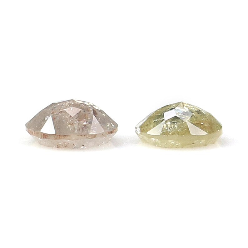 1.13 CT Natural Loose Round Rose Cut Pair Diamond Grey Color Round Shape Diamond 5.10 MM Natural Green Color Round Rose Cut Diamond NQ1956