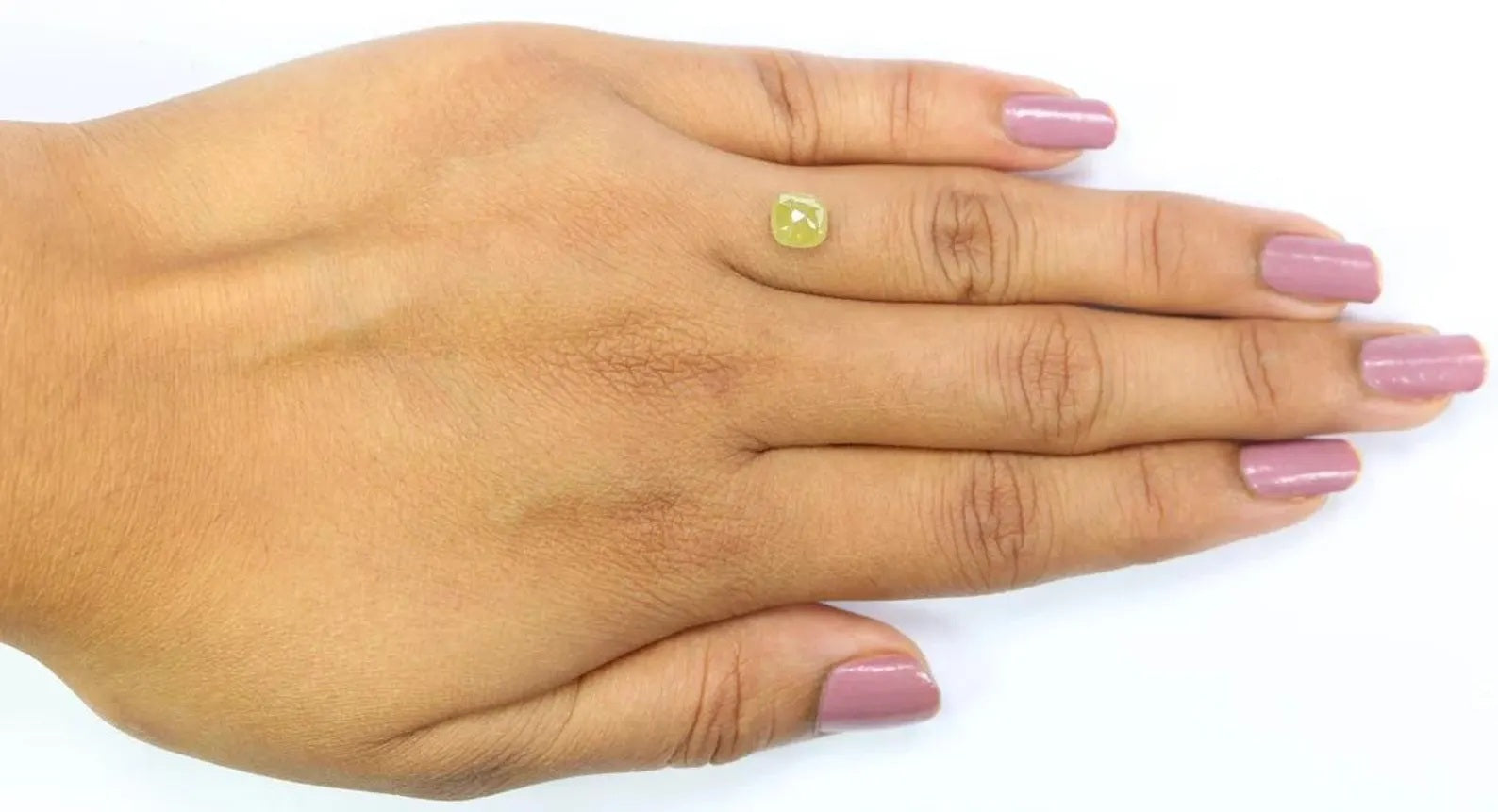 1.27 CT Natural Loose Cushion Shape Diamond Yellow Color Cushion Cut Diamond 6.00 MM Natural Yellow Color Cushion Rose Cut Diamond NQ2362