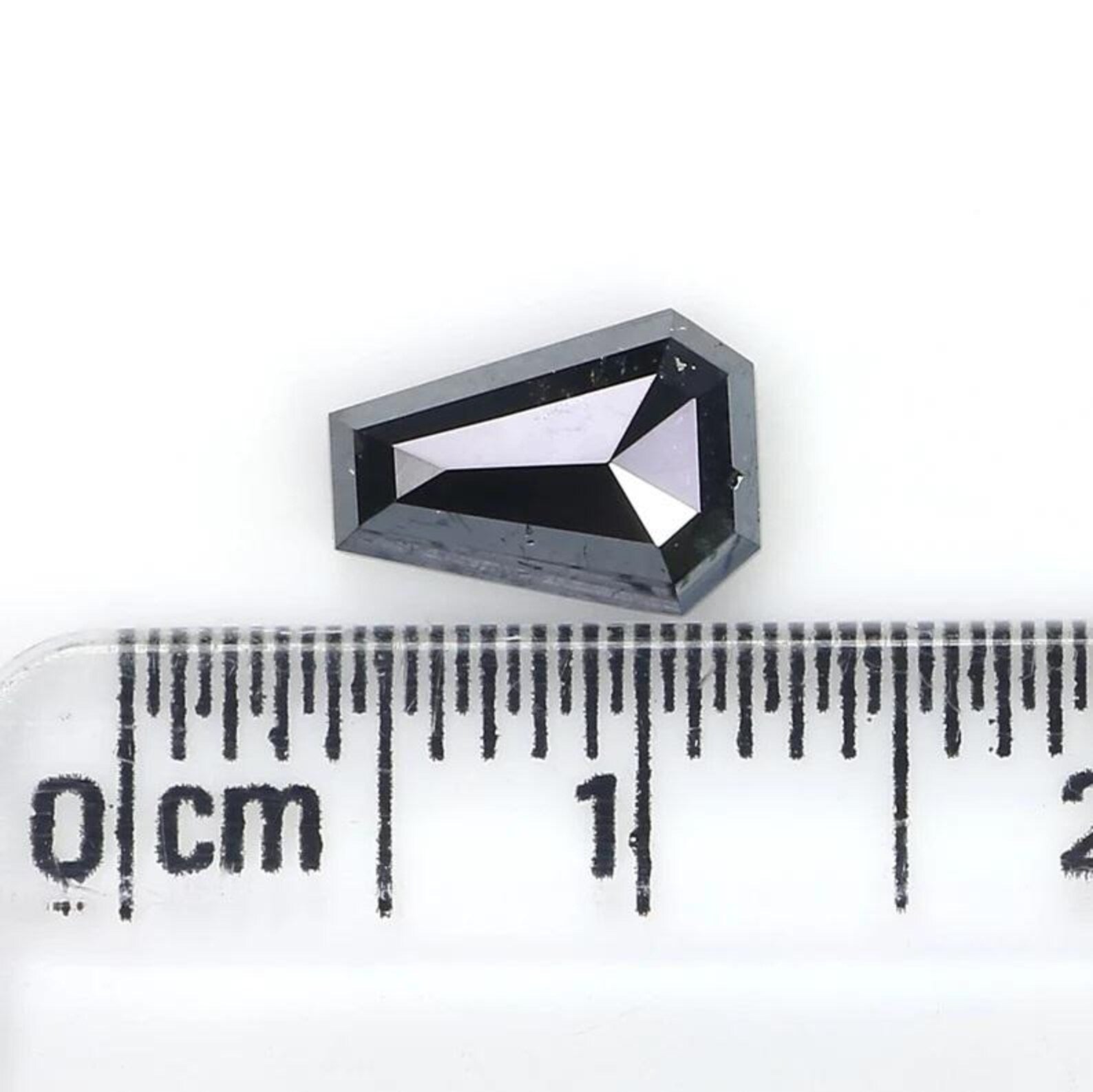 1.25 CT Natural Loose Coffin Shape Diamond Black Color Coffin Cut Diamond 8.40 MM Natural Loose Black Color Coffin Rose Cut Diamond NQ2475