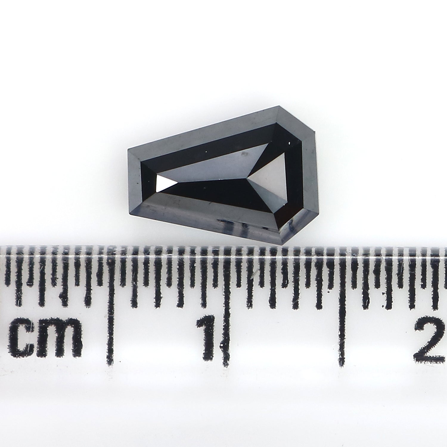 1.30 CT Natural Loose Coffin Shape Diamond Black Color Coffin Cut Diamond 8.20 MM Natural Loose Black Diamond Coffin Rose Cut Diamond LC04