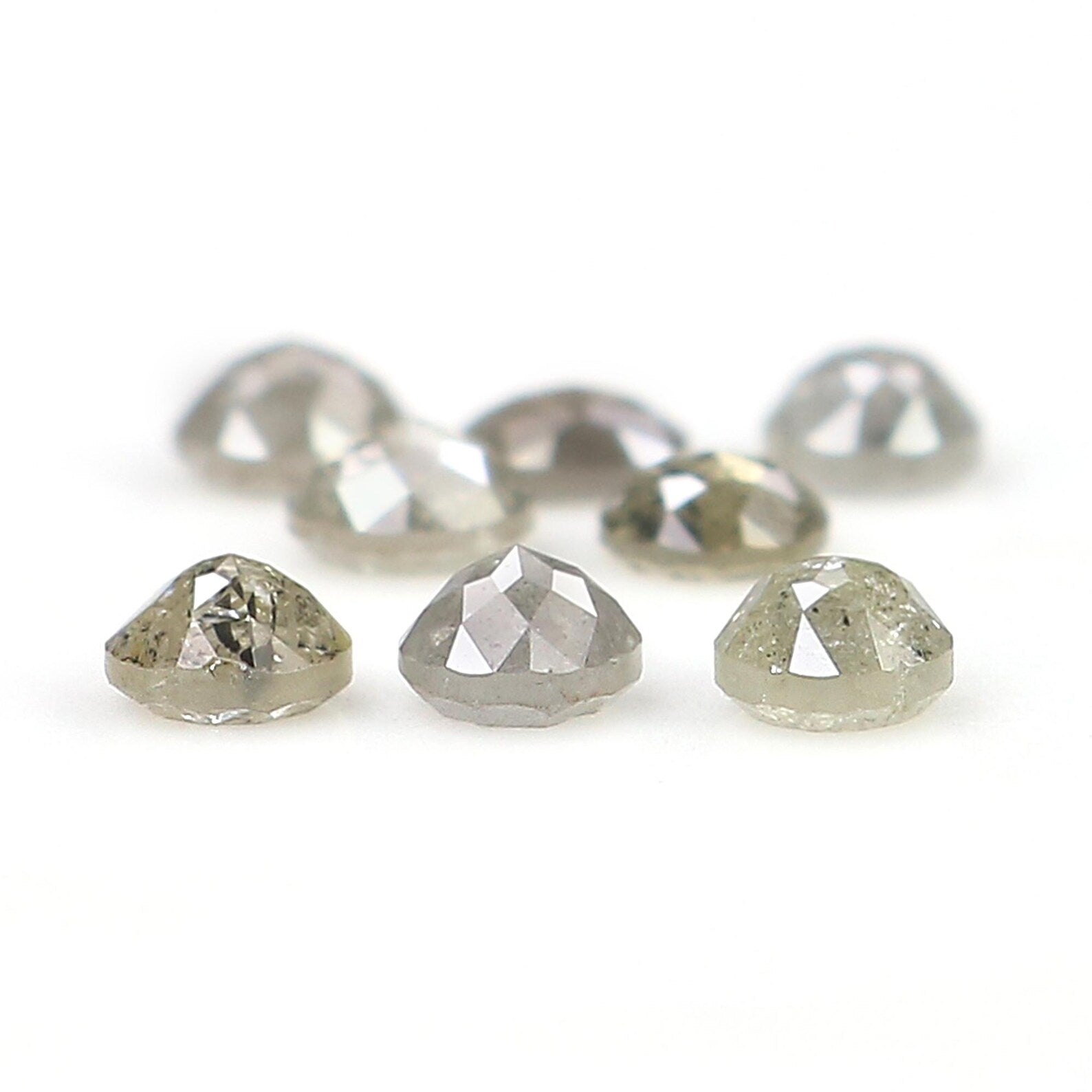 1.30 Ct Natural Loose Round Rose Cut Diamond Salt And Pepper Round Shape Diamond 3.10 MM Natural Grey Color Round Rose Cut Diamond NQ1802