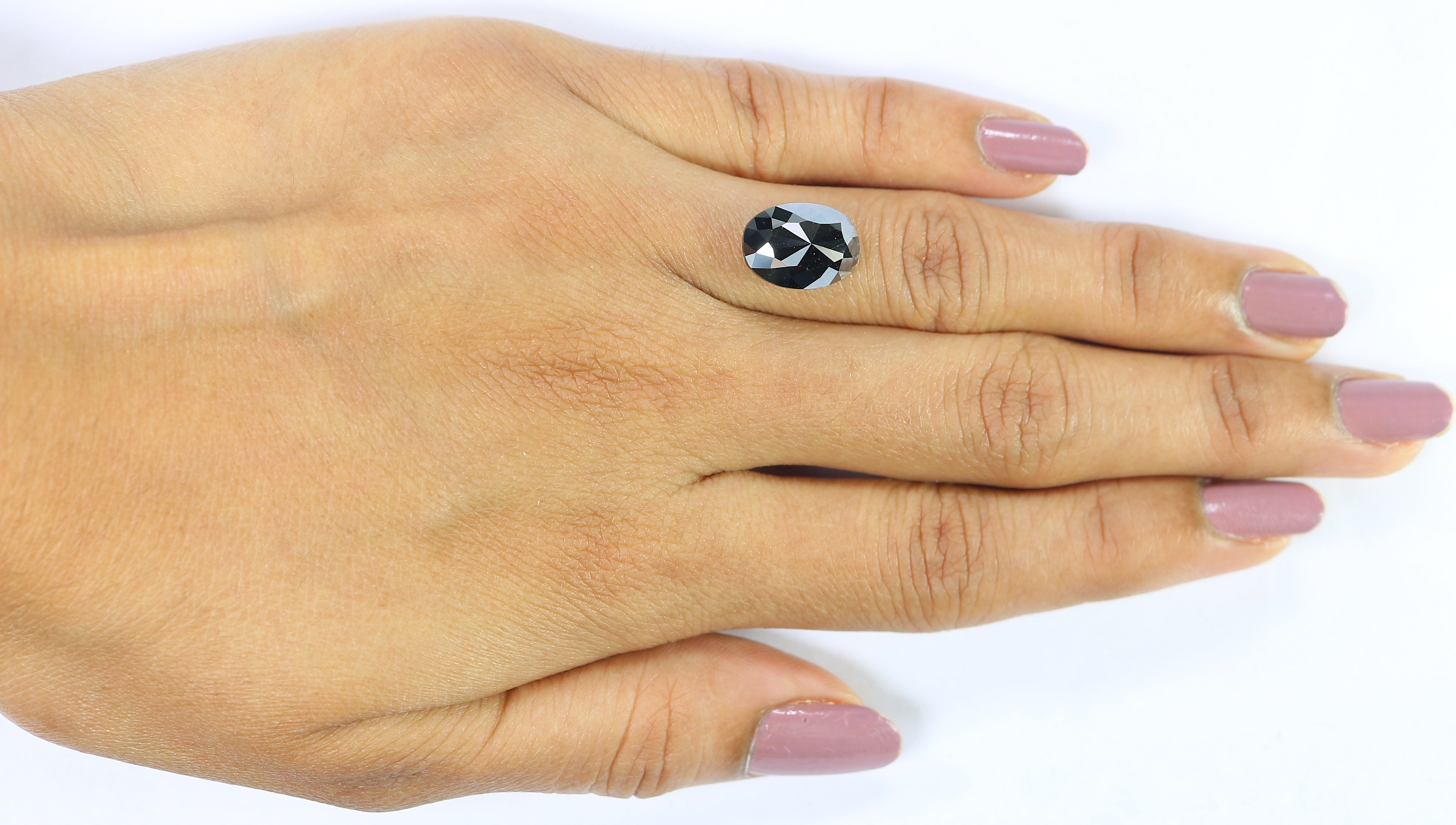 4.62 CT Natural Loose Oval Cut Diamond Black Oval Diamond 11.90 MM Natural Loose Diamond Black Color Oval Shape Rose Cut Diamond LQ3118