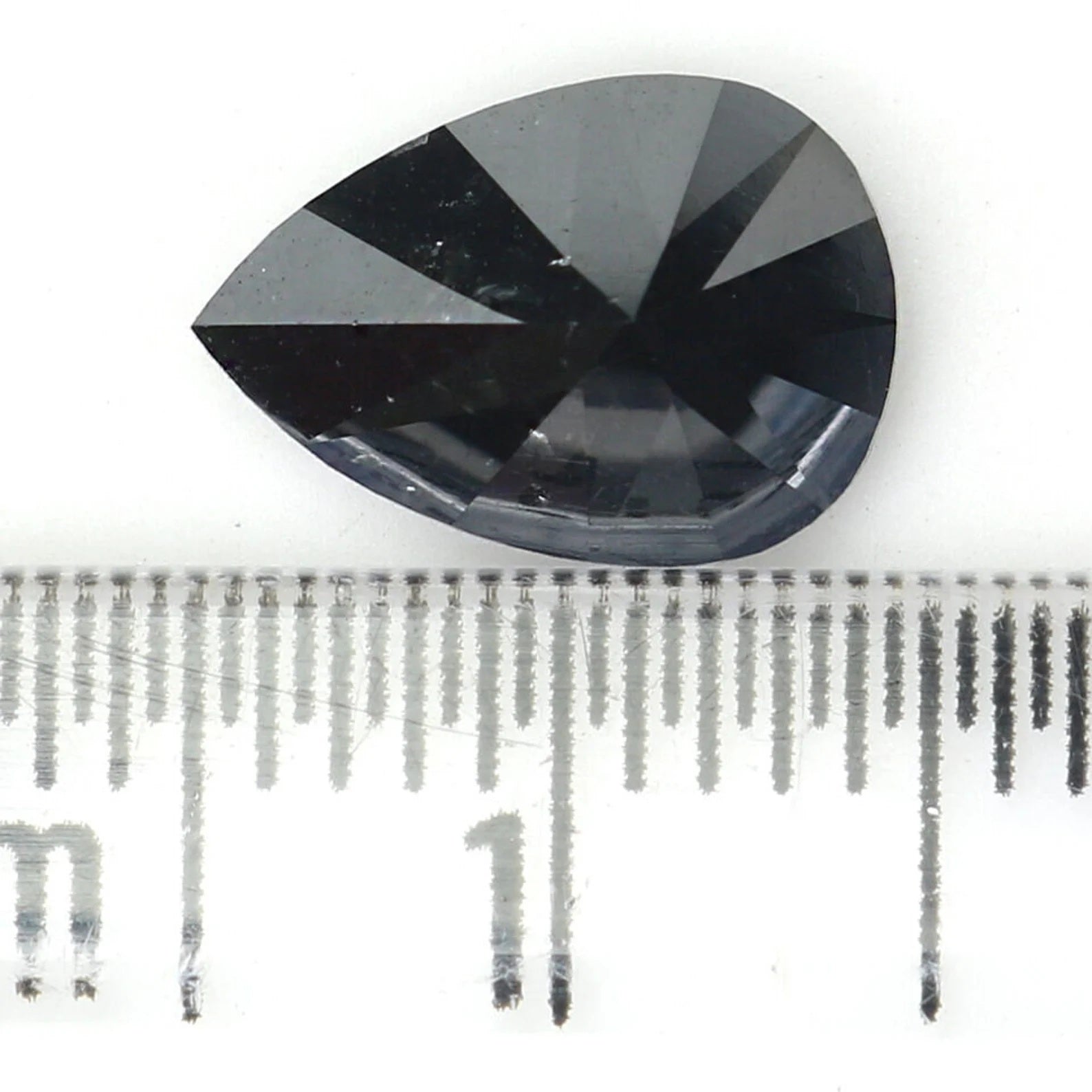 1.97 CT Natural Loose Pear Shape Diamond Black Color Pear Cut Diamond 9.65 MM Natural Loose Diamond Pear Brilliant Cut Diamond QN1542