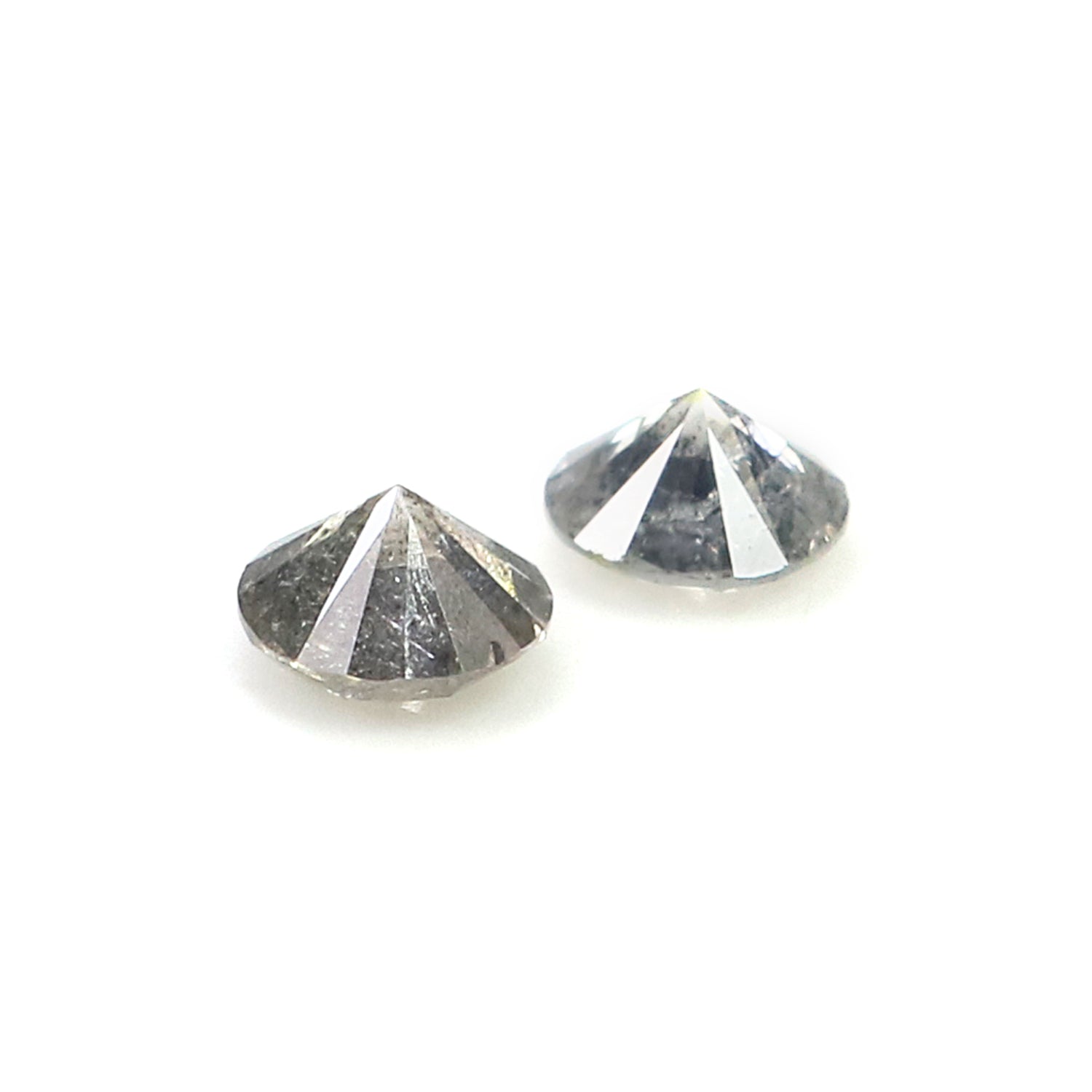 0.36 CT Natural Loose Round Cut Pair Diamond Salt And Pepper Round Shape Diamond 3.60 MM Black Grey Color Round Brilliant Cut Diamond QL6924