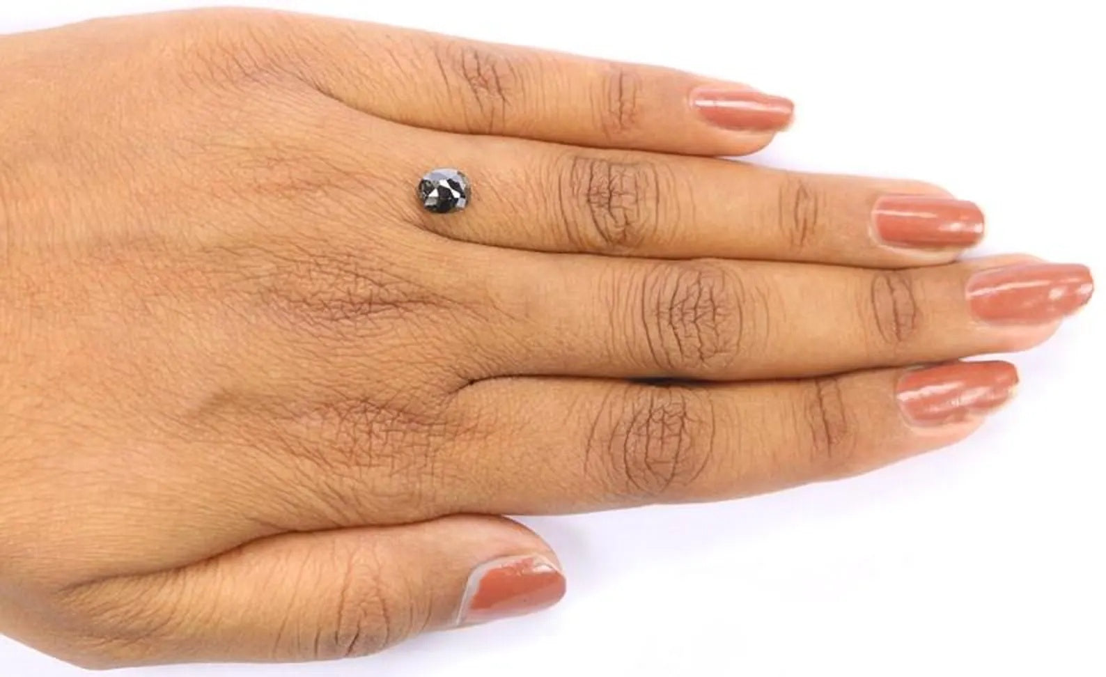 1.35 CT Natural Loose Oval Shape Diamond Salt And Pepper Oval Diamond 6.70 MM Natural Diamond Black Grey Color Oval Rose Cut Diamond NQ9301