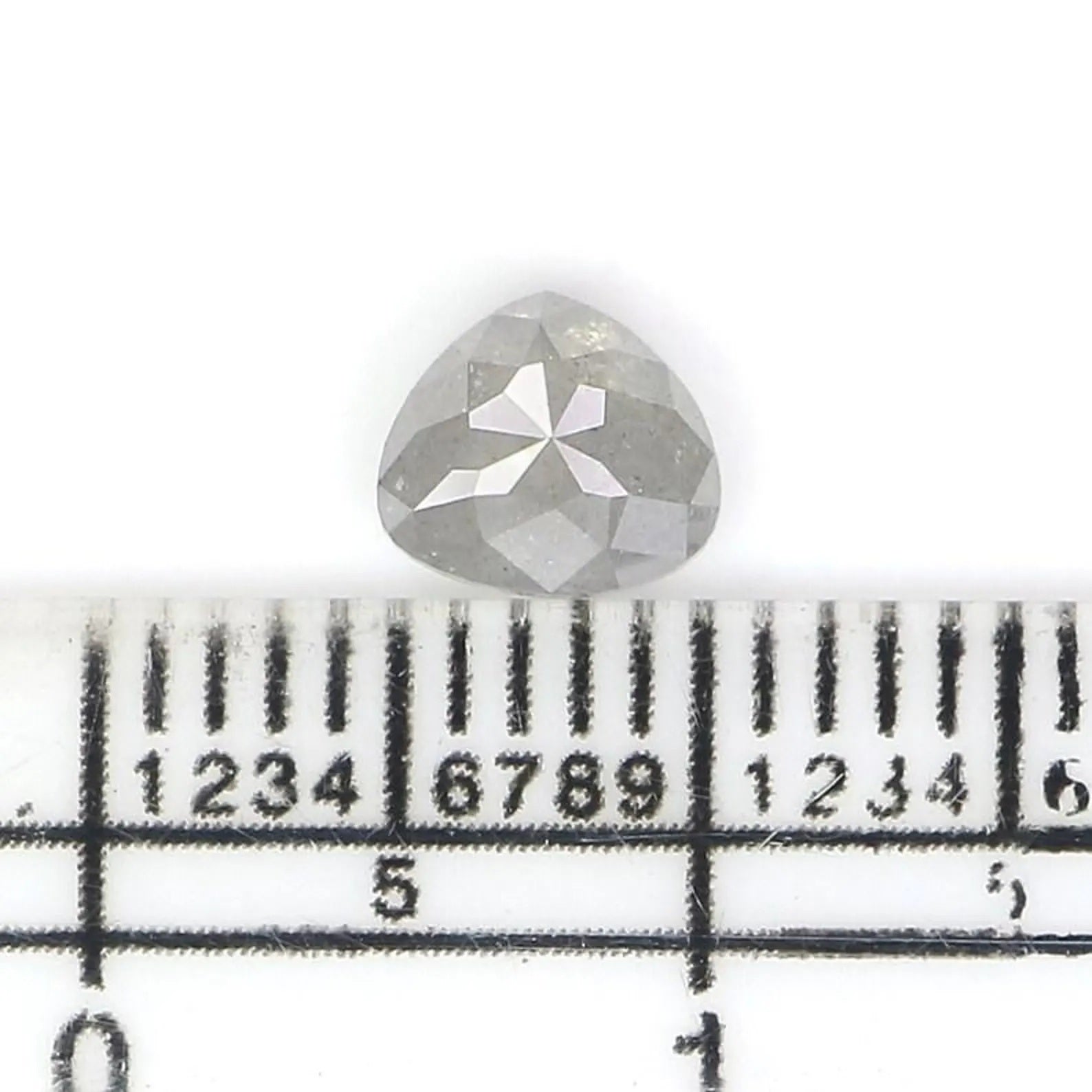 0.65 CT Natural Loose Heart Cut Diamond Salt And Pepper Heart Diamond 5.00 MM Natural Loose Diamond Grey Color Heart Rose Cut Diamond NQ8818