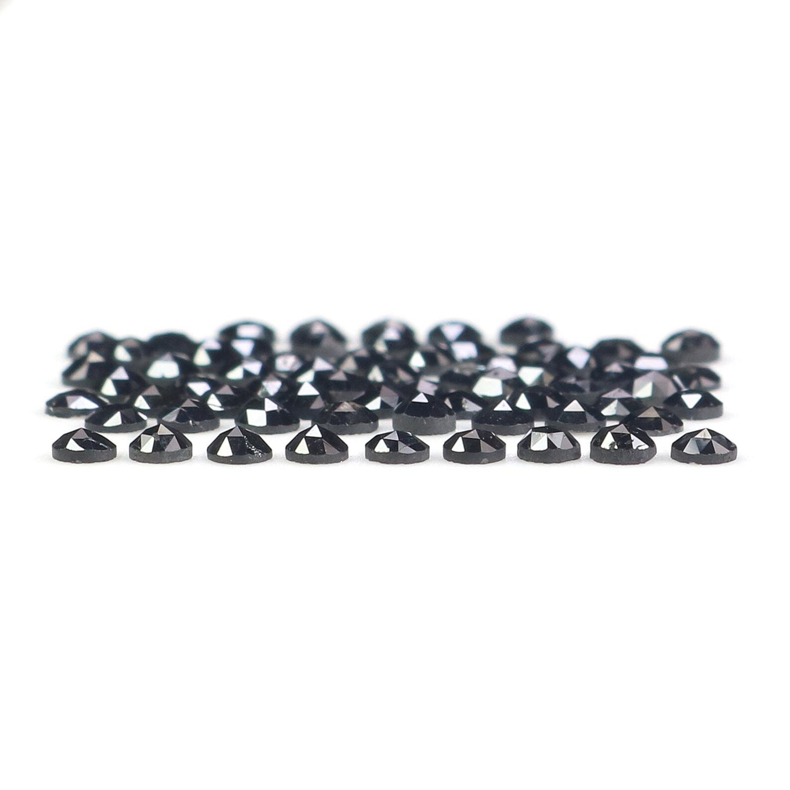 2.81 CT Natural Loose Round Shape Diamond Black Color Round Diamond 2.10 MM Natural Loose Diamond Black Color Round Rose Cut Diamond NQ1805
