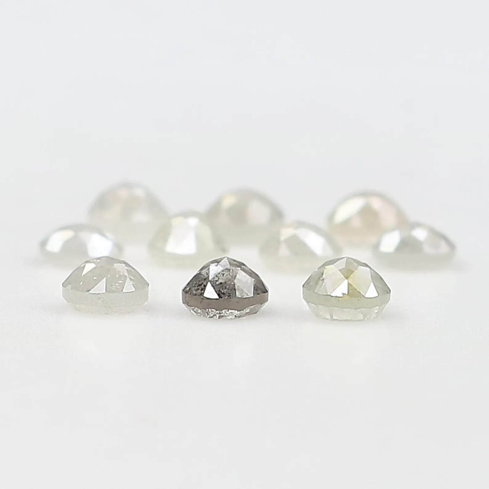 1.08 CT Natural Loose Round Shape Diamond Grey Color Round Diamond 2.75 MM Natural Loose Diamond Grey Color Round Rose Cut Diamond NQ2559