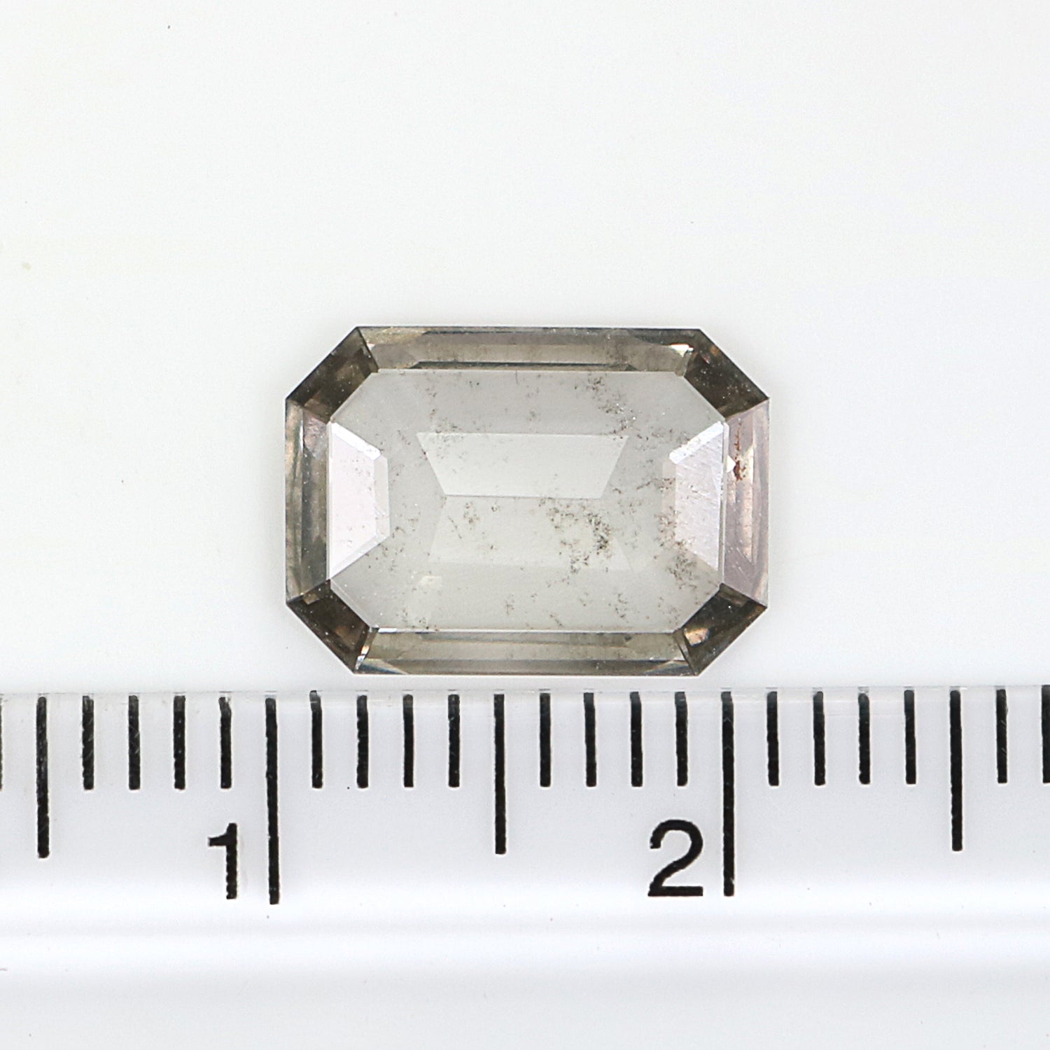 1.44 CT Emerald Rose Cut Salt And Pepper Lab Grown 10.60 MM Loose Diamond CVD Fancy Black Grey Color Lab Created Antique Cut Diamonds L3518