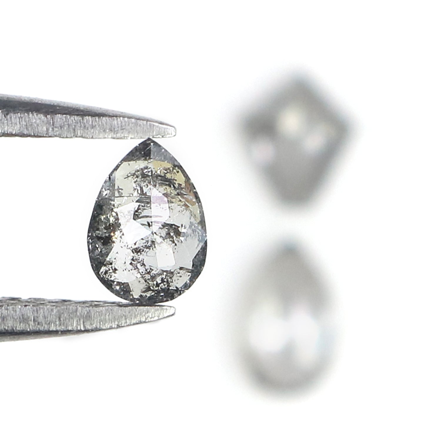 Natural Loose Mix Shape Salt And Pepper Diamond Black Grey Color 0.61 CT 4.65 MM Mix Shape Shape Rose Cut Diamond KDL1972