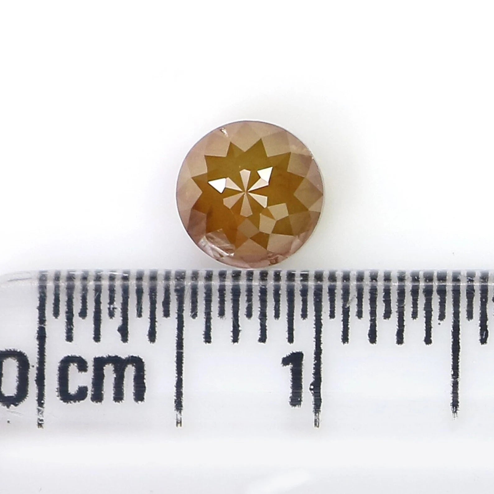 0.89 CT Natural Loose Round Shape Diamond Yellow Brown Color Round Cut Diamond 5.35 MM Natural Loose Diamond Round Rose Cut Diamond NQ101