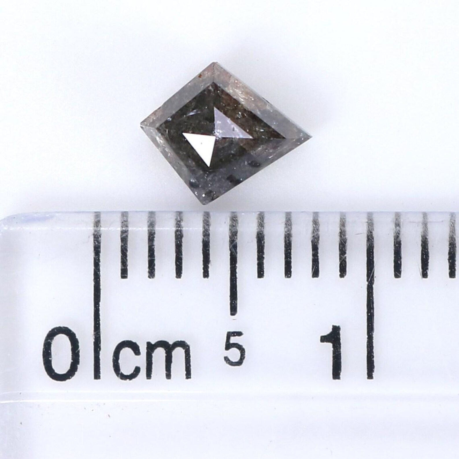 0.57 CT Natural Loose Kite Shape Diamond Salt And Pepper Kite Diamond 6.30 MM Natural Loose Black Grey Color Kite Rose Cut Diamond NQ1935