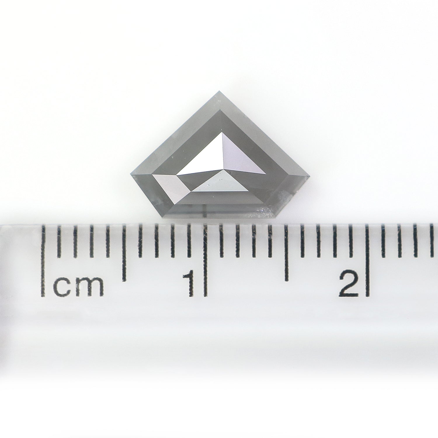 2.35 Ct Natural Loose Shield Diamond Gray Color Shield Cut Diamond 7.90 MM Natural Loose Diamond Gray Color Shield Rose Cut Diamond QL906