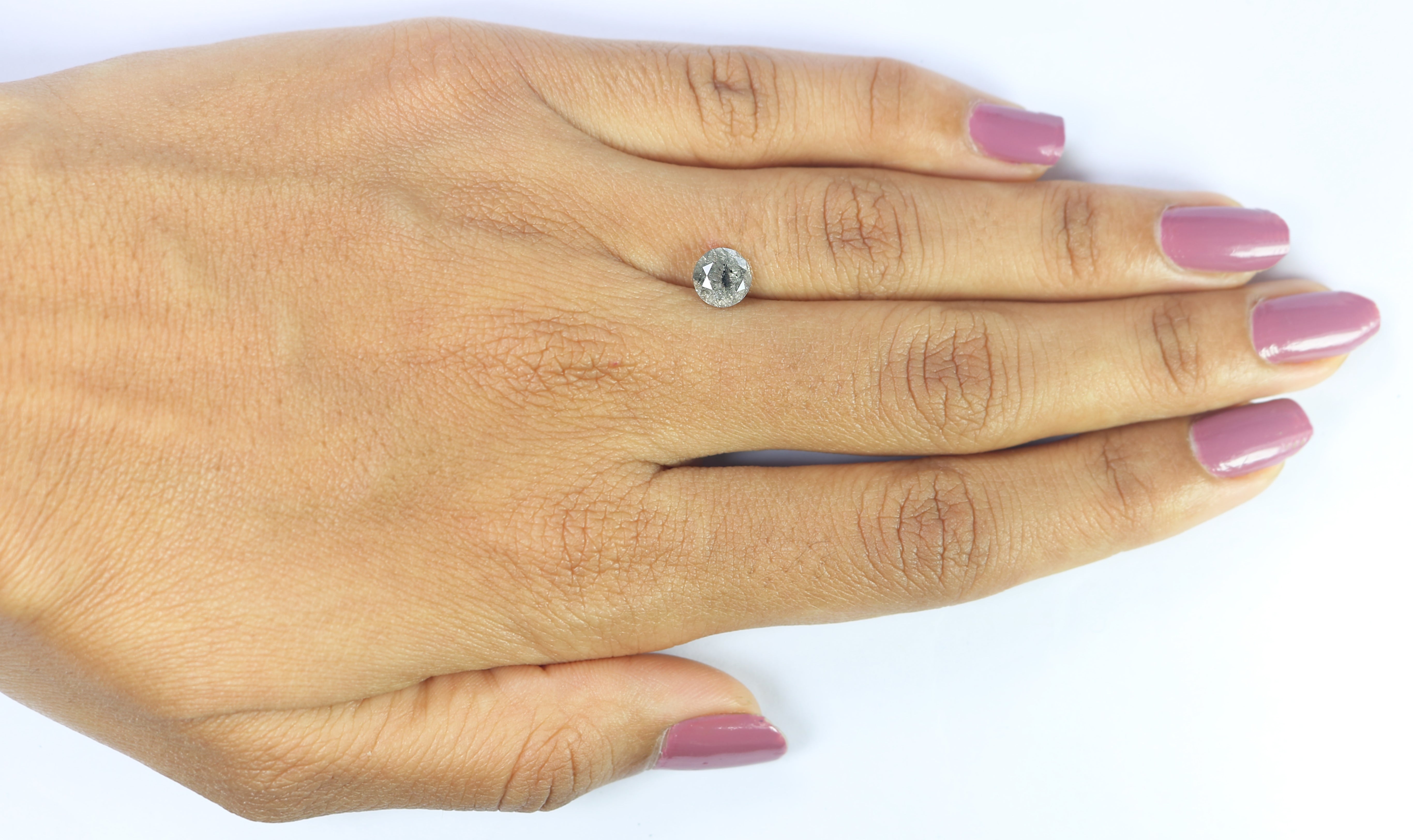 1.17 CT Natural Loose Round Shape Diamond Salt And Pepper Round Cut Diamond 6.40 MM Natural Loose Diamond Round Brilliant Cut Diamond LQ1209