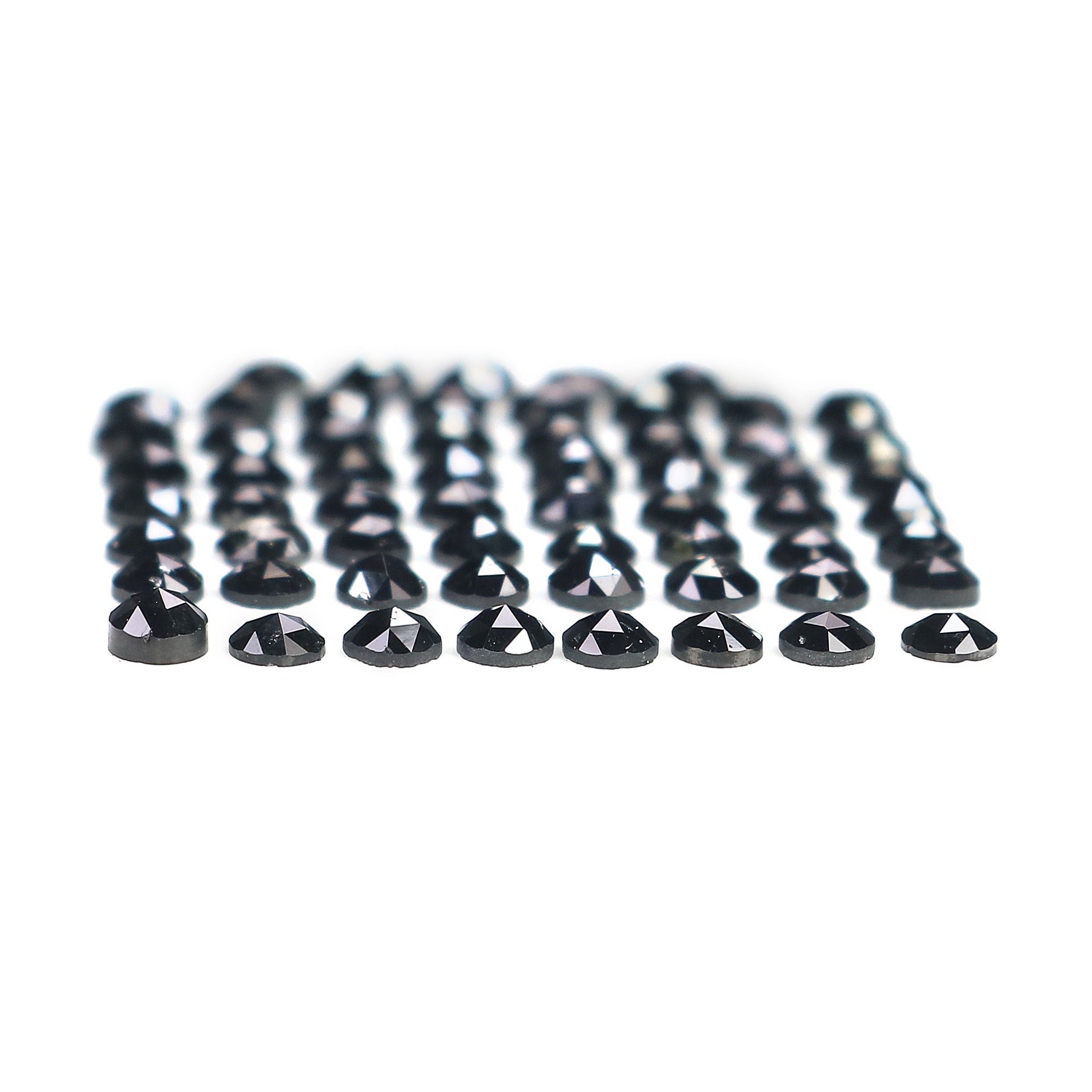 3.35 CT Natural Loose Round Rose Cut Diamond Black Color Round Shape Diamond 2.30 MM Natural Loose Black Color Round Rose Cut Diamond LQ1789