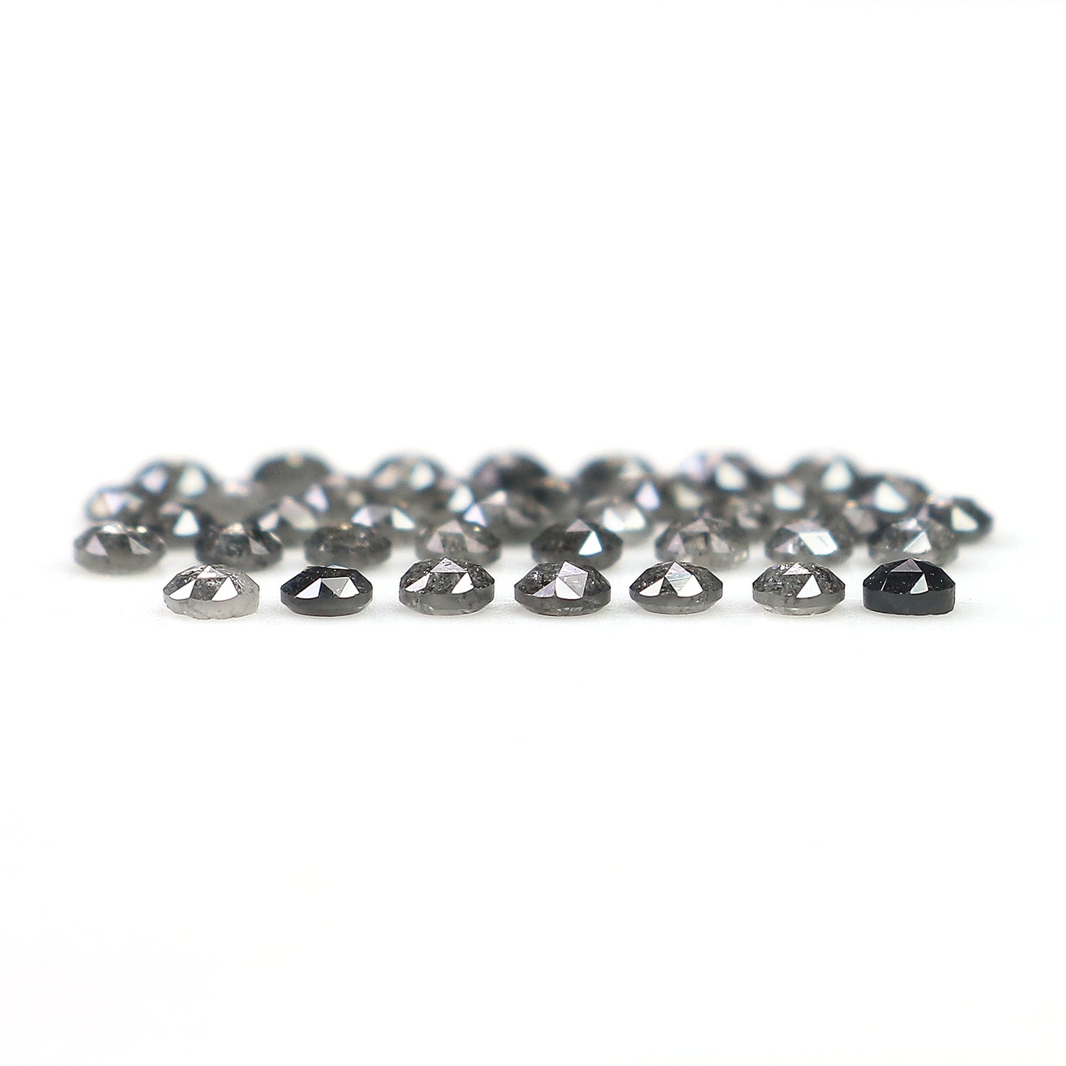 1.17 Ct Natural Loose Round Cut Diamond Salt And Pepper Diamond 1.80 MM Natural Loose Diamond Black Grey Color Round Rose Cut Diamond LQ1420