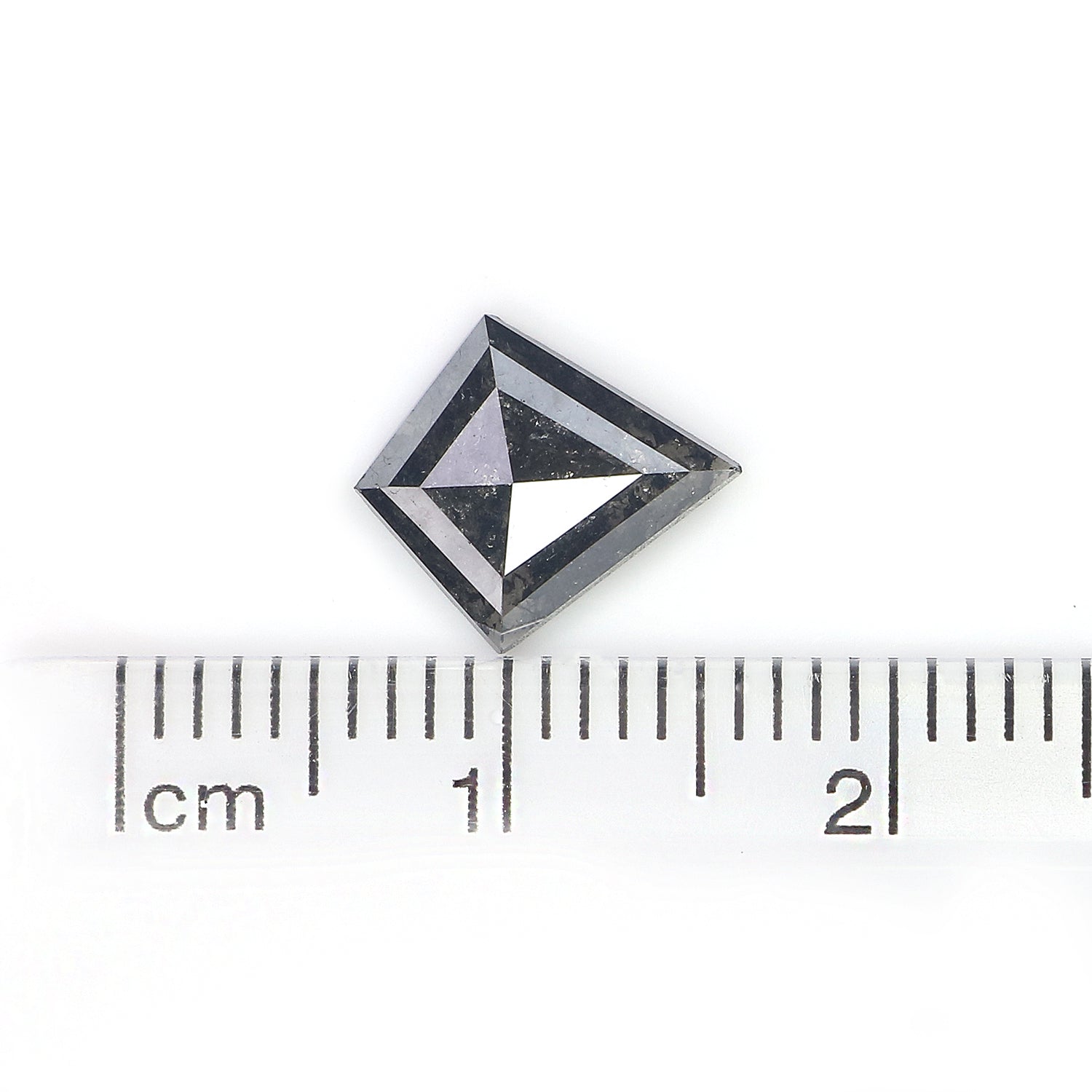 1.06 CT Natural Loose Kite Shape Diamond Salt And Pepper Kite Diamond 10.05 MM Natural Loose Black Grey Color Kite Rose Cut Diamond L3411