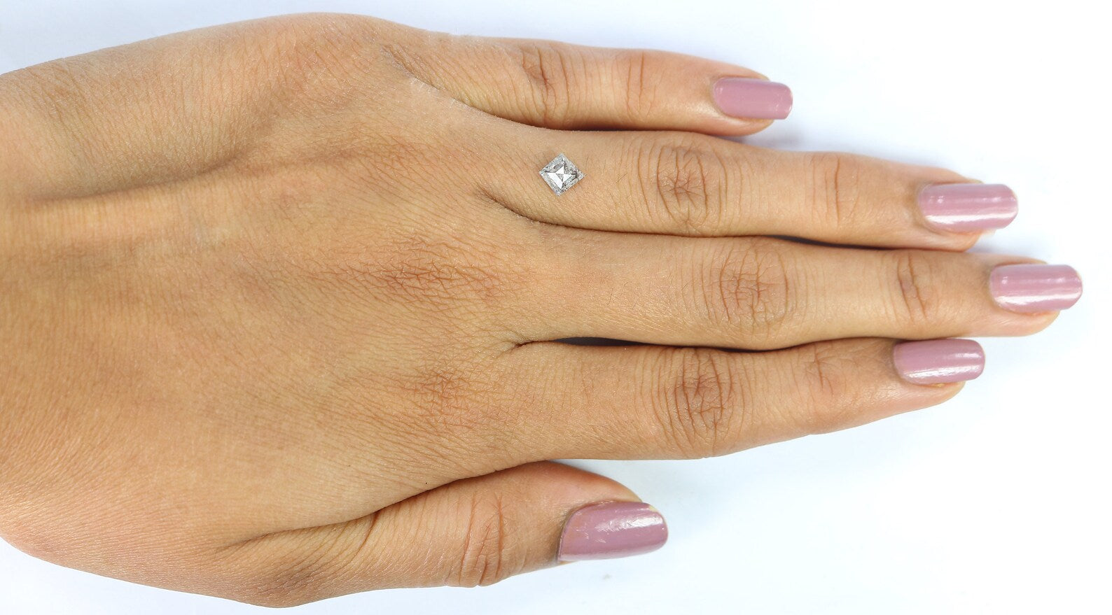 0.48 CT Natural Loose Kite Shape Diamond Salt And Pepper Kite Shape Diamond 6.25 MM Natural Black Grey Color Kite Rose Cut Diamond NQ2495