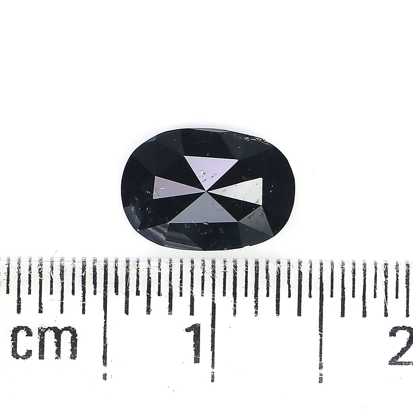 1.27 CT Natural Loose Oval Shape Diamond Black Color Oval Cut Diamond 8.10 MM Natural Loose Black Color Diamond Oval Rose Cut Diamond KQ1845
