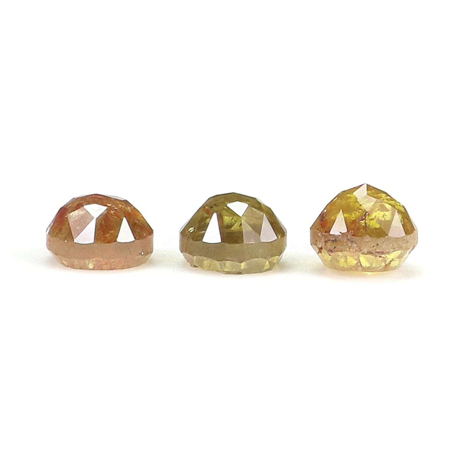 1.42 CT Natural Loose Rose Cut Diamond Yellow Brown Color Round Shape Diamond 4.20 MM Natural Loose Round Rose Cut Shape Diamond NQ428