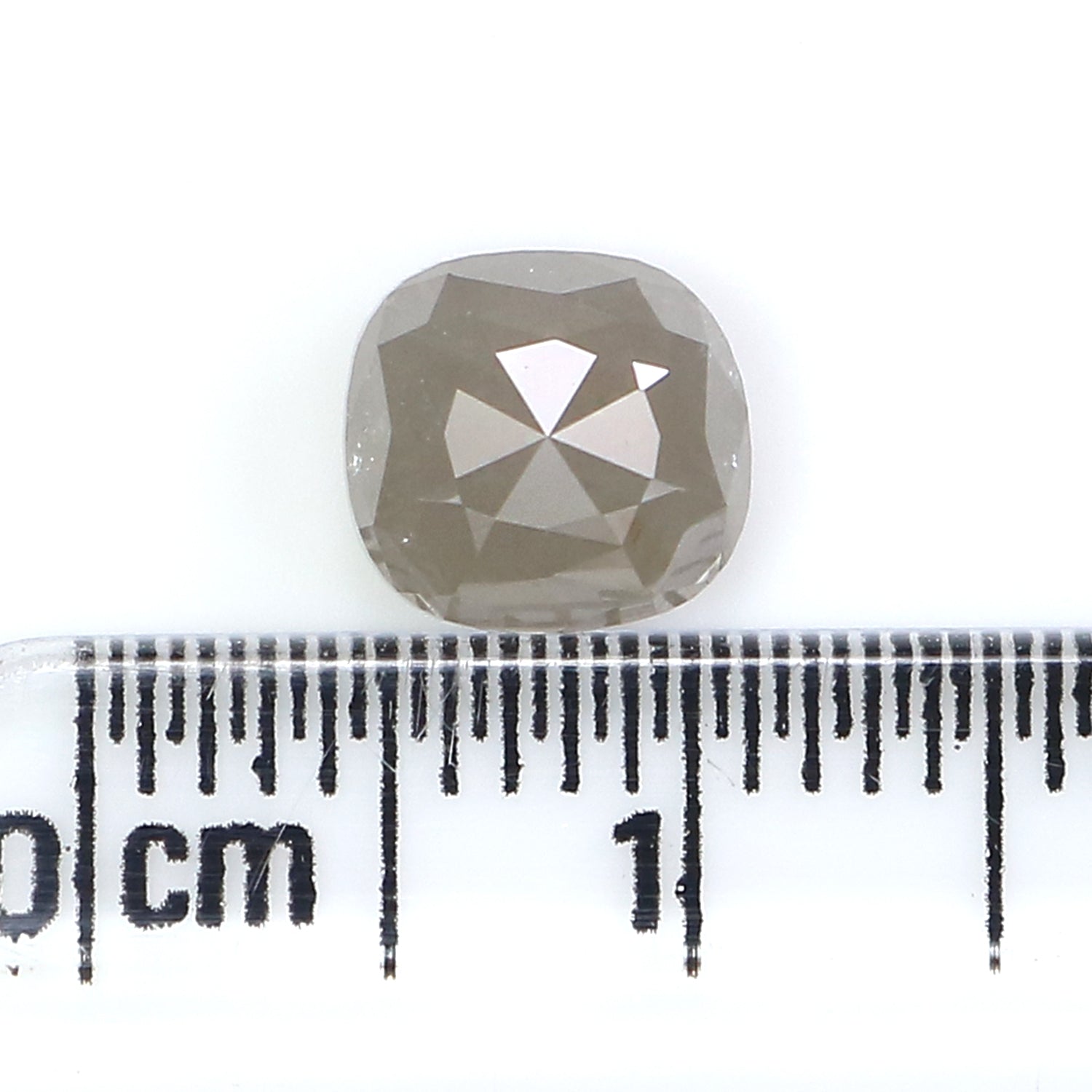 Natural Loose Cushion Diamond, Grey Color Diamond, Natural Loose Diamond, Cushion Rose Cut Diamond, 1.66 CT Cushion Shape Diamond L2929