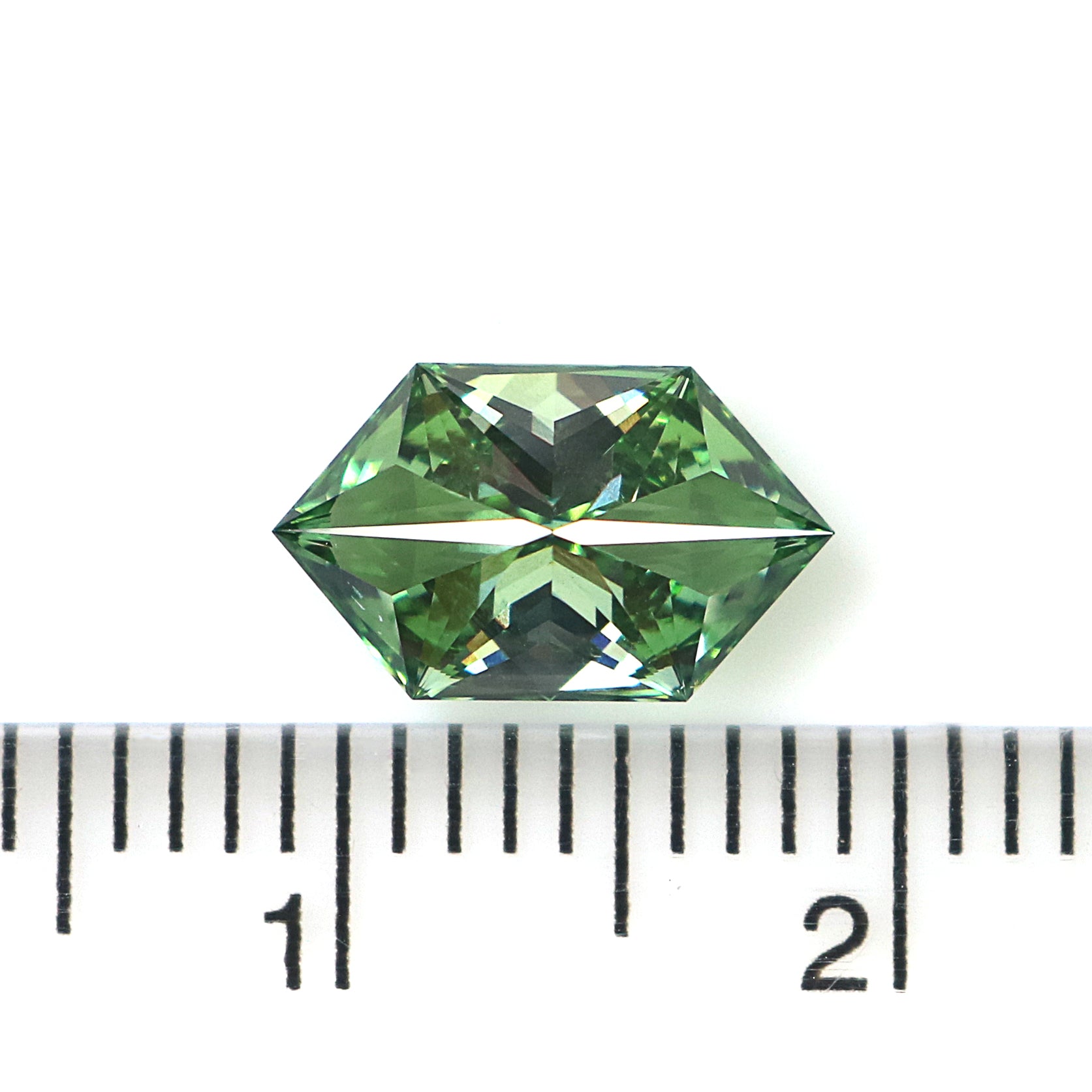 1.69 CT IGI Certified Hexagon Old European Cut Diamond Fancy Vivid Green Color VS1 Clarity Lab Grown Diamond Lab Created Diamond L3673