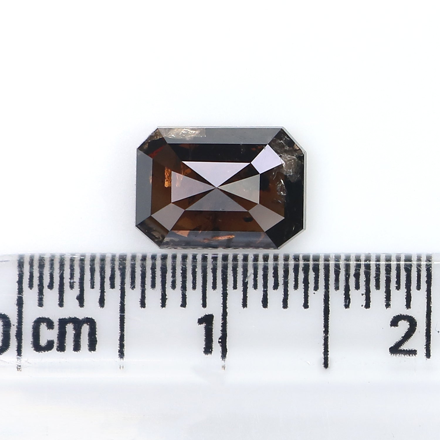 1.93 Ct Natural Loose Emerald Cut Diamond Brown Color Emerald Diamond 8.40 MM Natural Loose Diamond Brown Color Emerald Cut Diamond QL9595