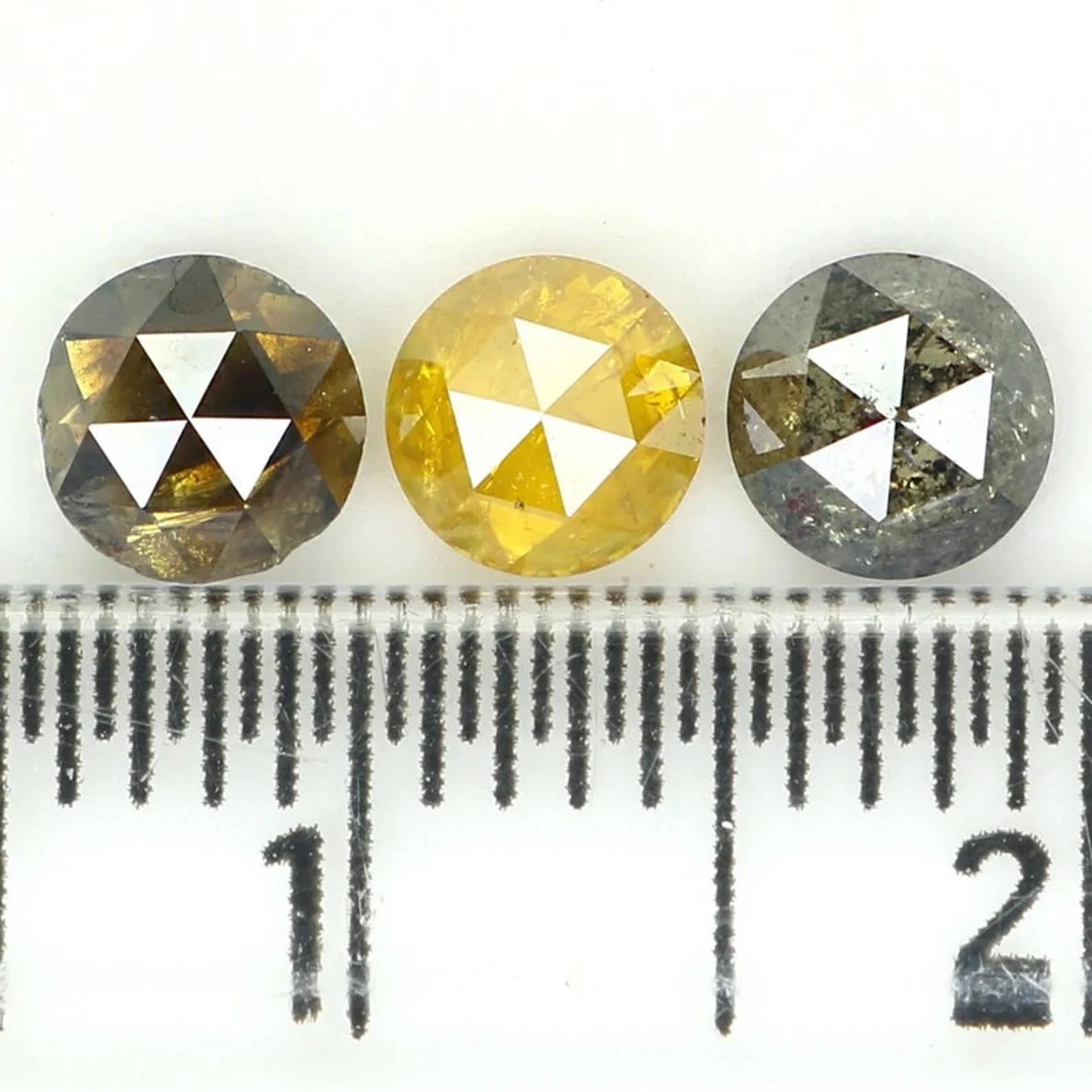 1.35 CT Natural Loose Round Shape Diamond Mix Color Round Cut Diamond 4.40 MM Natural Loose Diamond Mix Color Round Rose Cut Diamond NQ1526