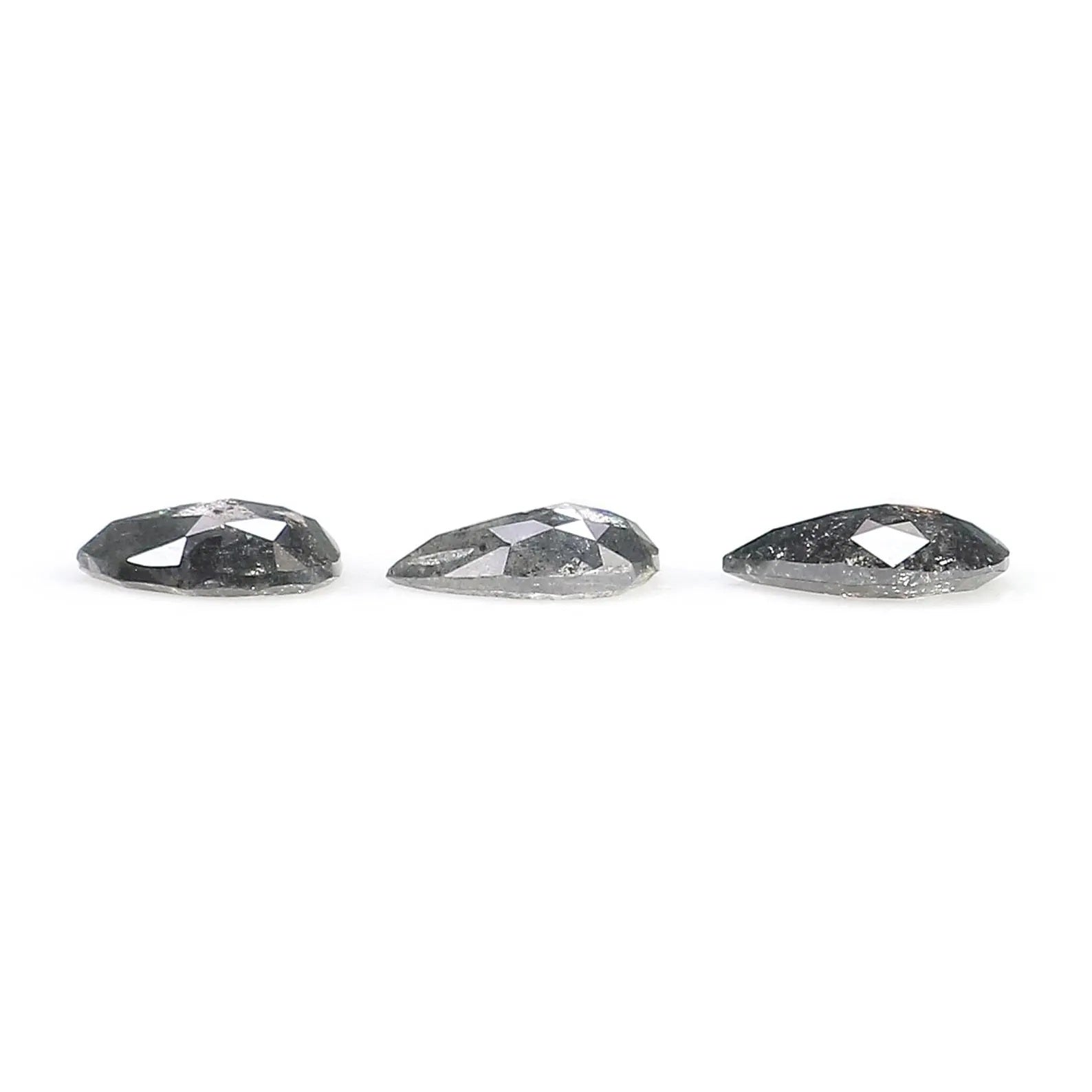 0.54 CT Natural Loose Pear Shape Diamond Salt And Pepper Pear Cut Diamond 5.05 MM Natural Loose Diamond Pear Shape Rose Cut Diamond NQ2355