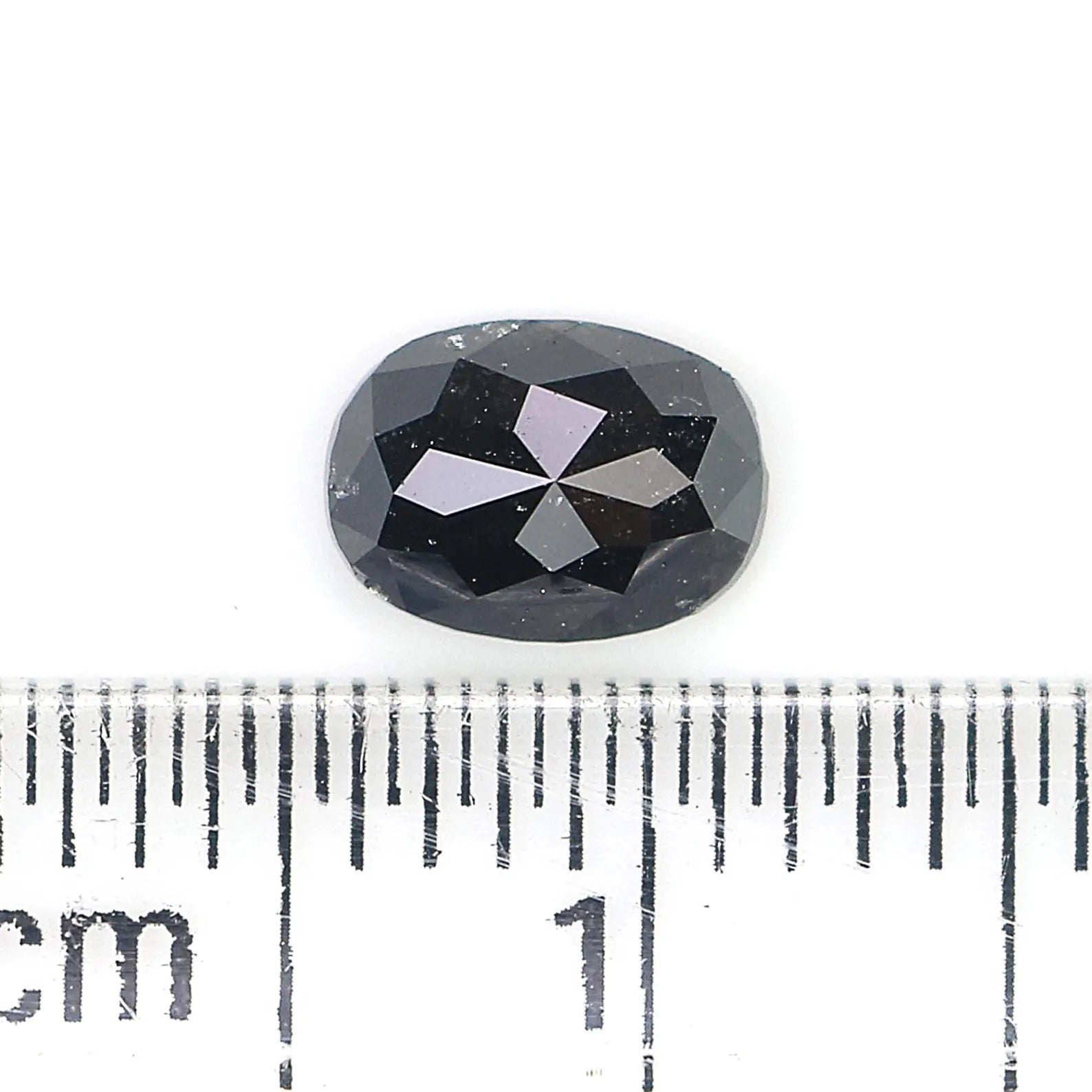 0.63 CT Natural Loose Oval Shape Diamond Black Color Oval Cut Diamond 6.00 MM Natural Loose Black Color Diamond Oval Rose Cut Diamond NQ1686