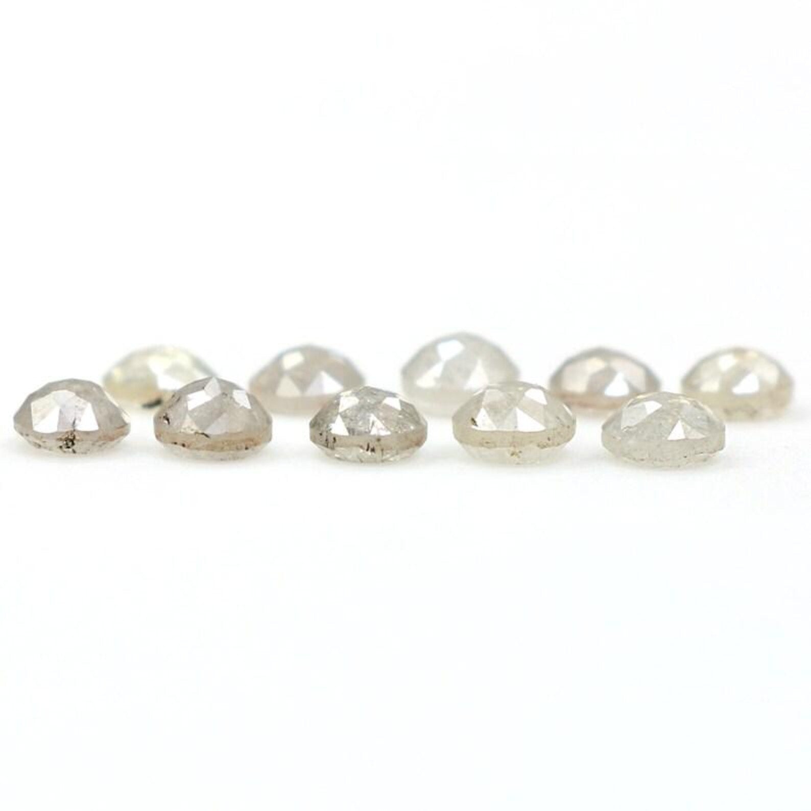 1.12 CT Natural Loose Round Shape Diamond Salt And Pepper Round Cut Diamond 2.70 MM Natural Diamond Grey Color Round Rose Cut Diamond NQ1655