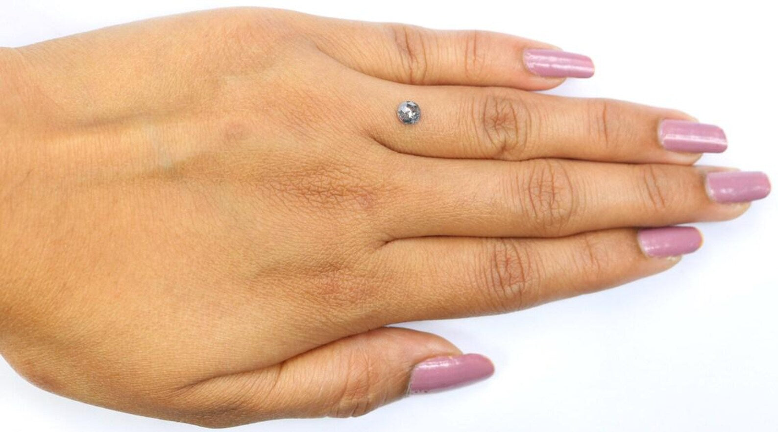 0.44 CT Natural Loose Round Shape Diamond Salt And Pepper Round Cut Diamond 4.60 MM Natural Black Grey Color Round Rose Cut Diamond NQ2310