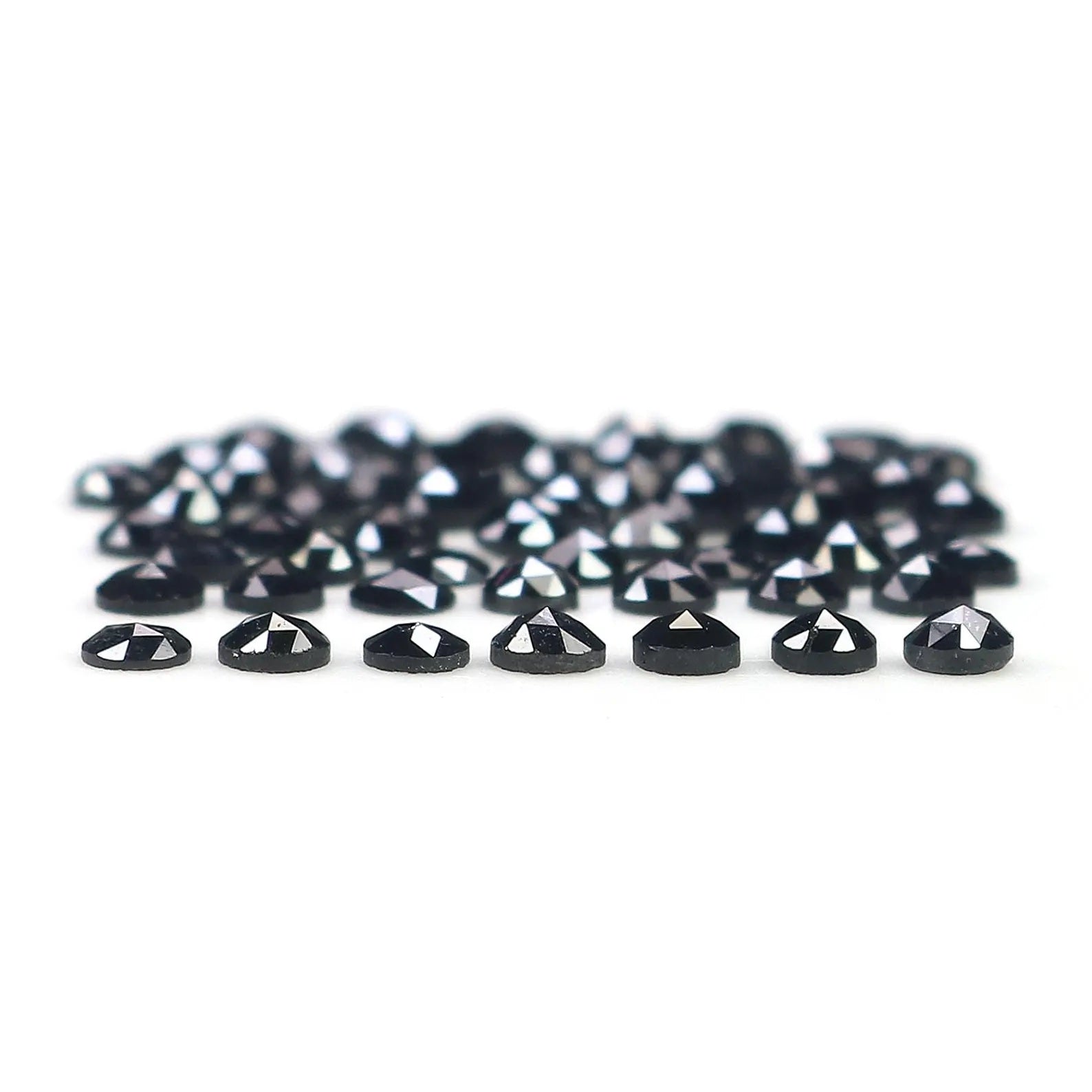 3.01 Ct Natural Loose Round Shape Diamond Black Color Round Diamond 2.30 MM Natural Loose Diamond Black Color Round Rose Cut Diamond NQ1788