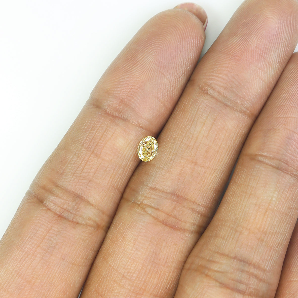Natural Oval Diamond 0.25 CT Loose Brilliant Cut Fancy Yellow Color Stone 4.65 MM Rustic Diamond For Custom Engagement Ring L3699