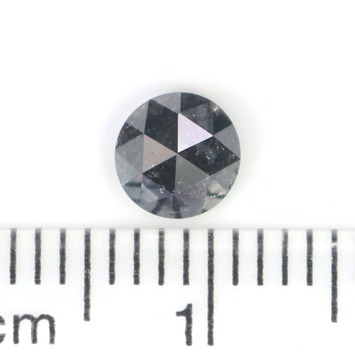 0.70 Ct Natural Loose Round Shape Diamond Salt And Pepper Round Cut Diamond 5.10 MM Natural Black Gray Color Round Rose Cut Diamond NQ1514
