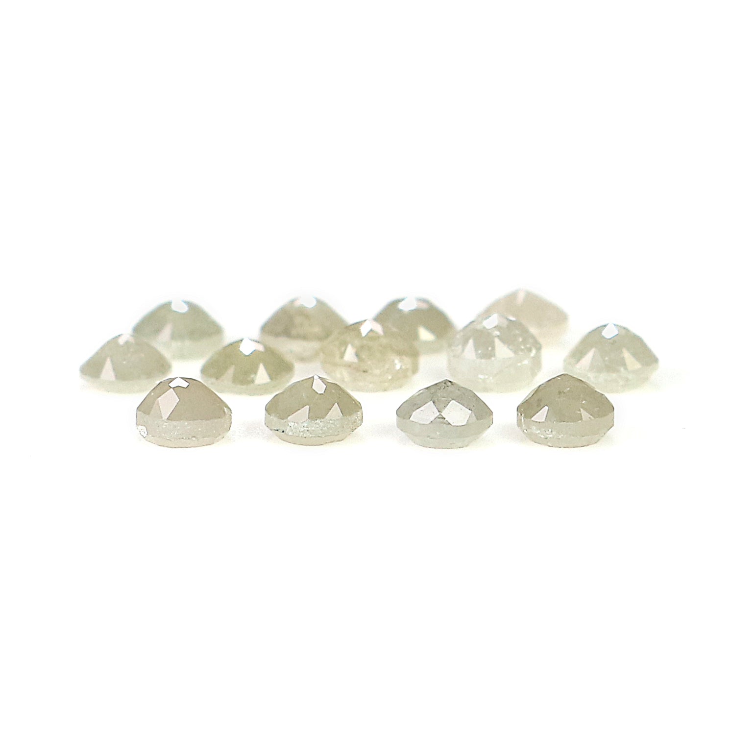1.48 CT Natural Loose Round Rose Cut Diamond Grey Color Round Shape Diamond 2.70 MM Natural Loose Grey Color Round Rose Cut Diamond KQ185