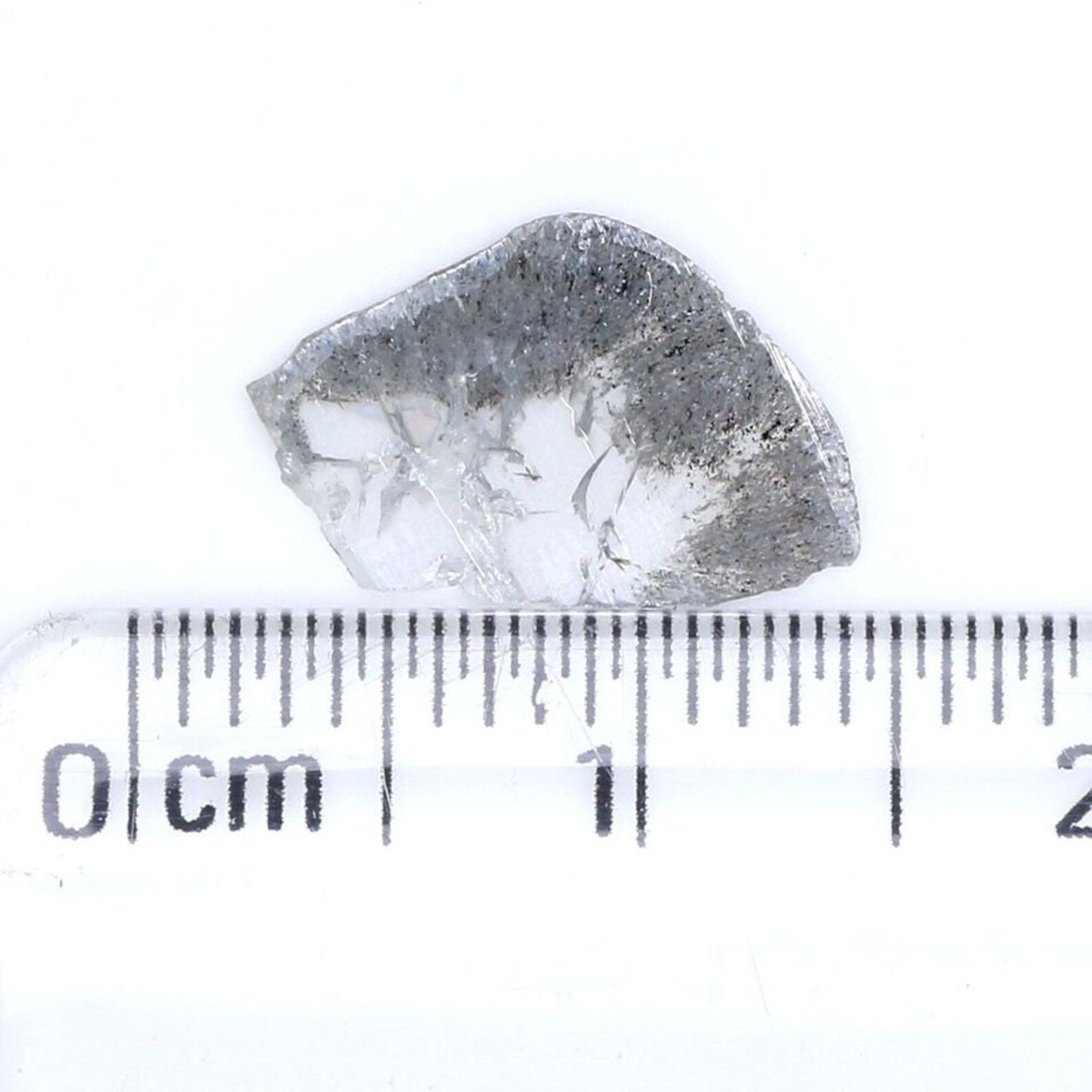 0.52 CT Natural Loose Slice Shape Diamond Salt And Pepper Diamond 12.50 MM Natural Loose Black Grey Color Slice Irregular Cut Diamond NQ7870