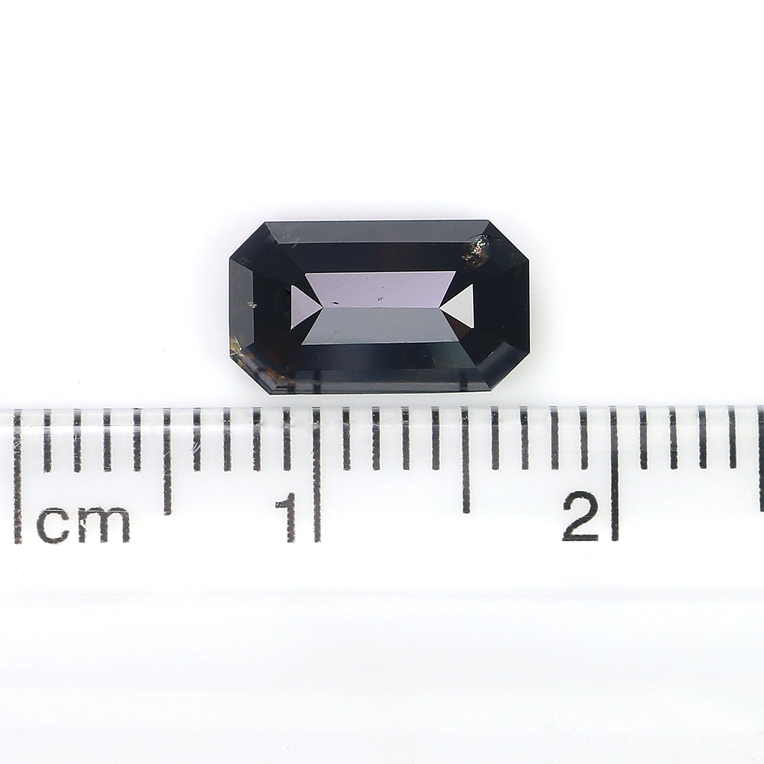 2.16 CT Natural Loose Emerald Shape Diamond Black Color Emerald Cut Diamond 10.10 MM Natural Brown Diamond Emerald Rose Cut Diamond LQ3372