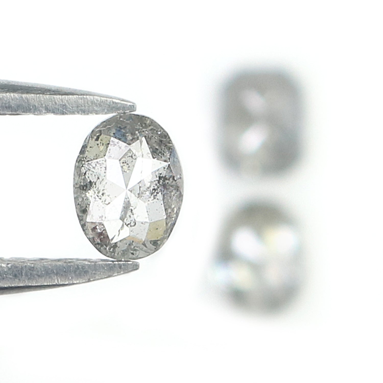 0.85 CT Natural Loose Mix Shape Diamond Salt And Pepper Mix Shape Diamond 4.25 MM Natural Black Grey Color Mix Shape Rose Cut Diamond QL636