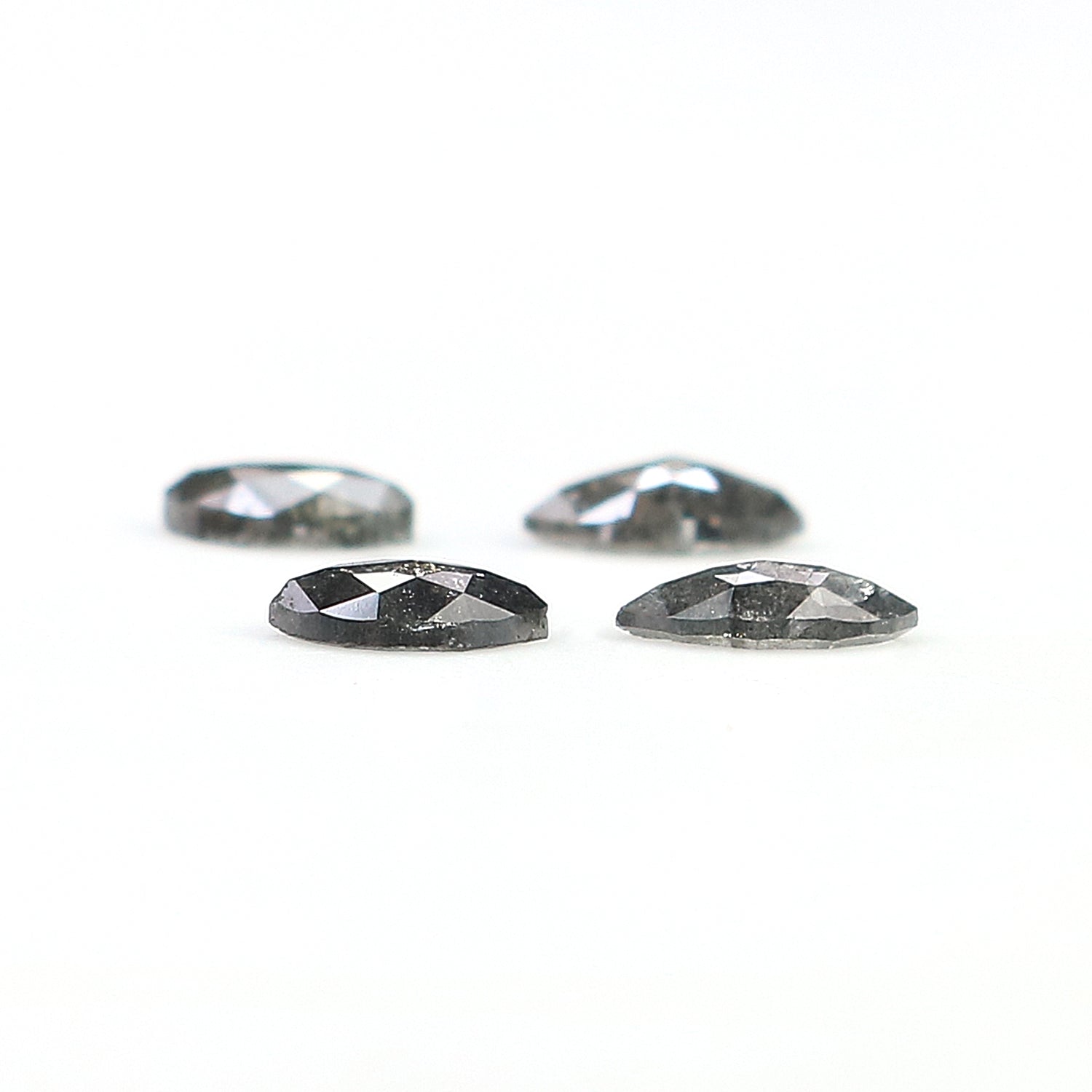 0.57 CT Natural Loose Marquise Shape Diamond Salt And Pepper Marquise Cut Diamond 5.10 MM Black Grey Color Marquise Rose Cut Diamond LQ2760