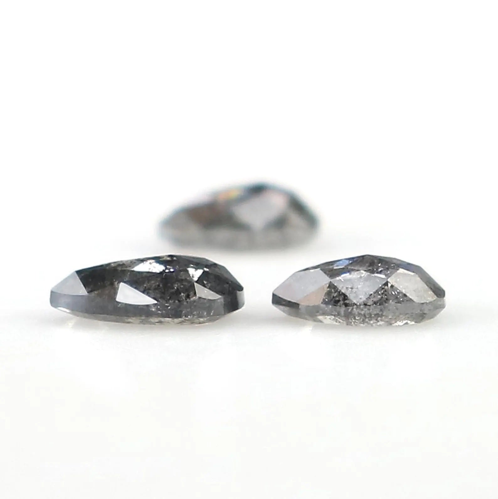 0.47 CT Natural Loose Pear Shape Diamond Salt And Pepper Pear Cut Diamond 4.65 MM Natural Loose Diamond Pear Rose Cut Diamond NQ2399